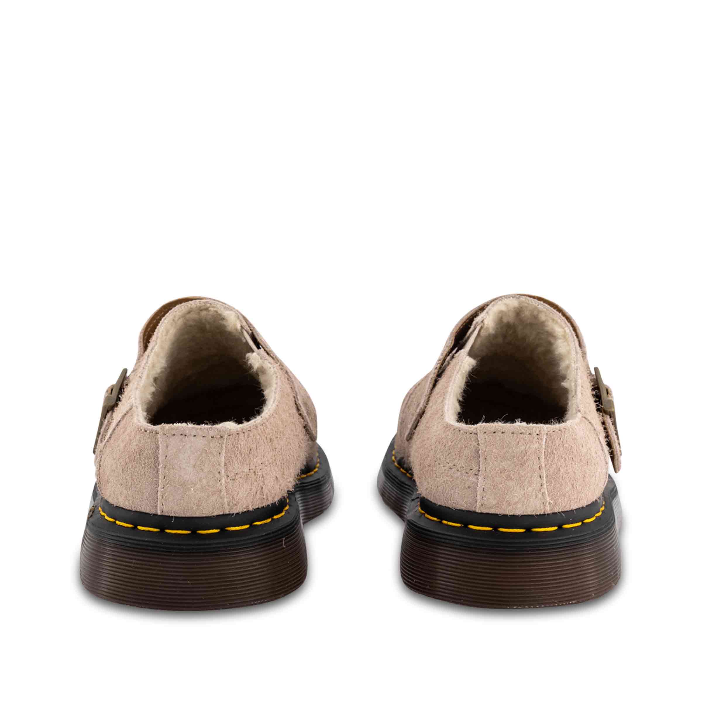 Isham Faux Shearling Lined Suede Mules Vintage Taupe Long 