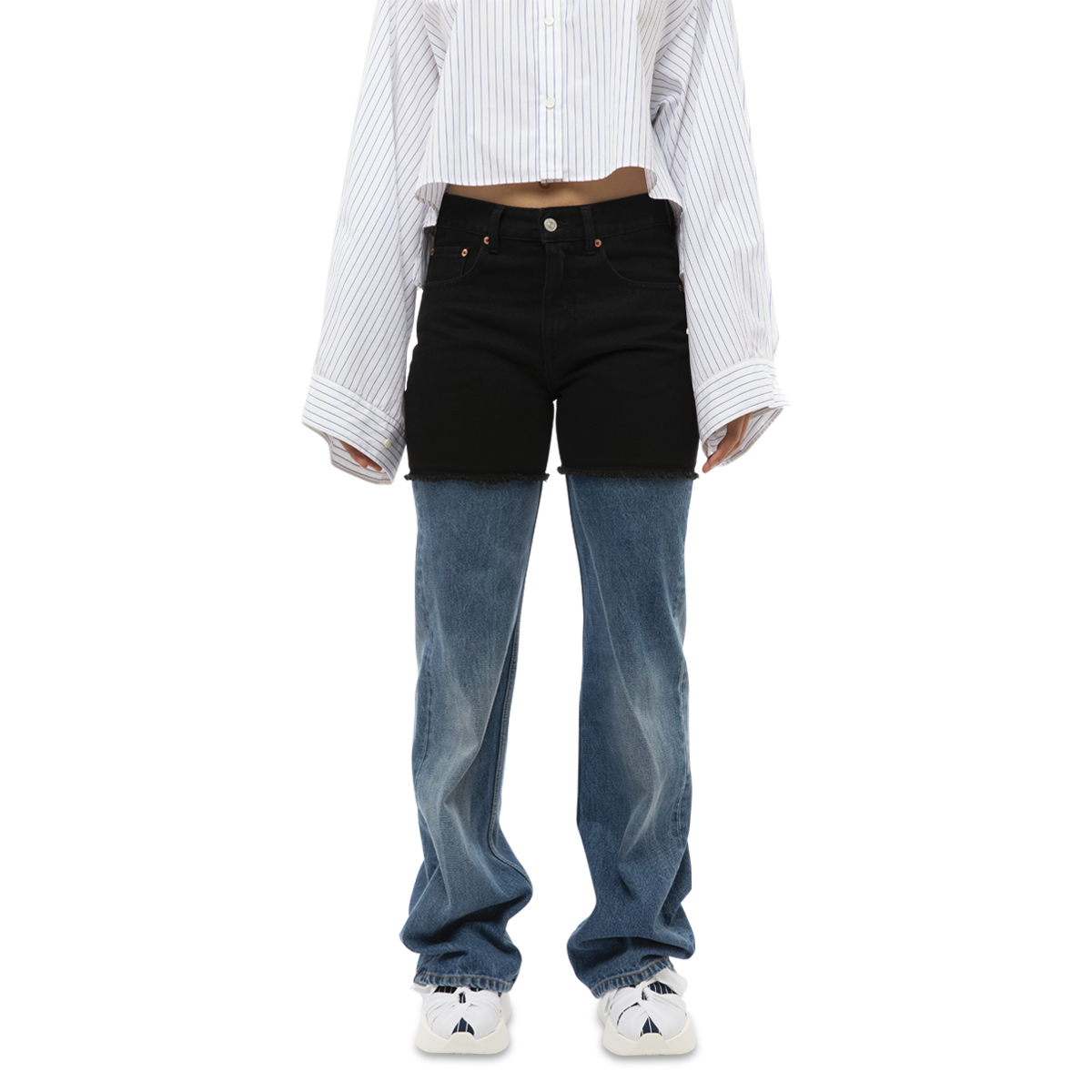 MM6 Maison Margiela 14 Oz Spliced Jeans