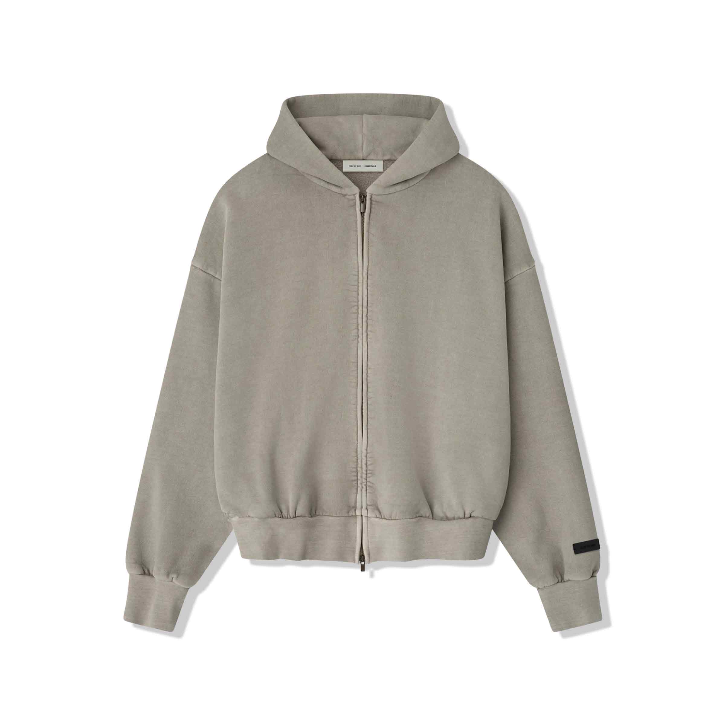 Fear of God グレー　ノースリーブ Embroidered Classic Full Zip Hoodie Smoke Grey | SUBTYPE