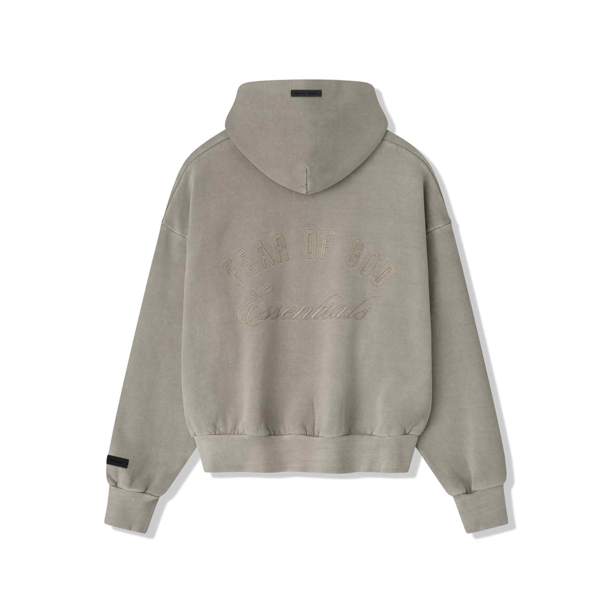 Embroidered Classic Full Zip Hoodie Smoke Grey | SUBTYPE