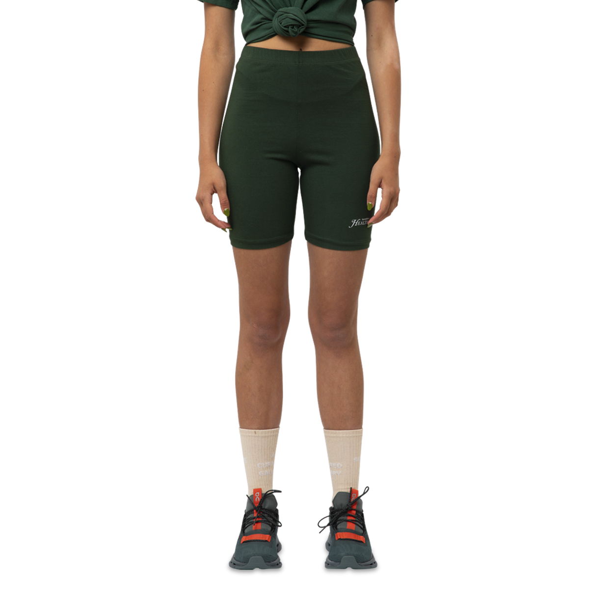 dark green biker shorts