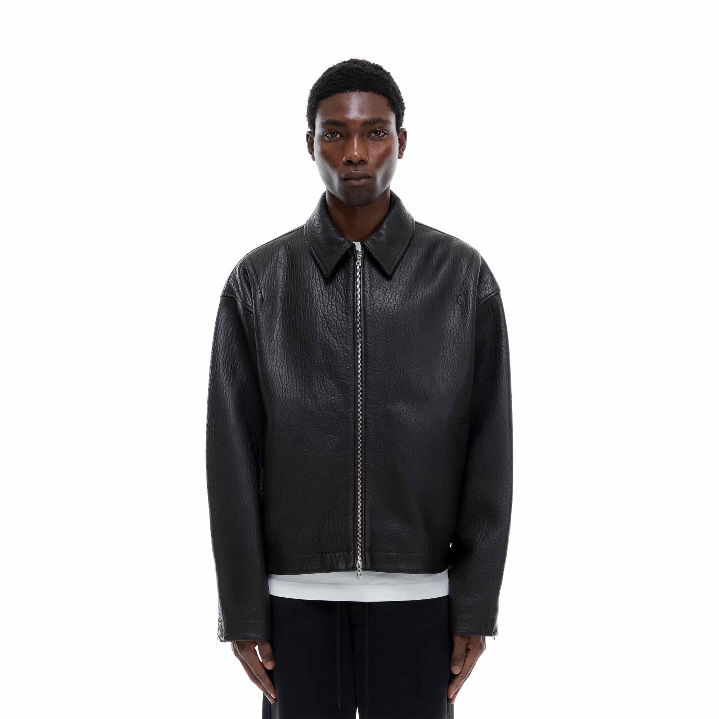 Shrunken Leather Jacket Brown | SUBTYPE