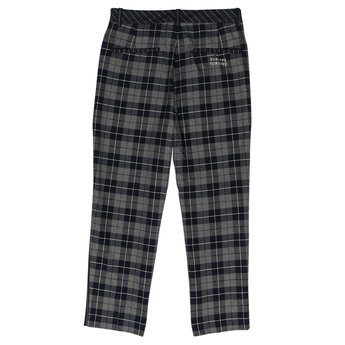 SUBTYPE CURATED Japanese Cotton Navy Stripe Check Back Pants