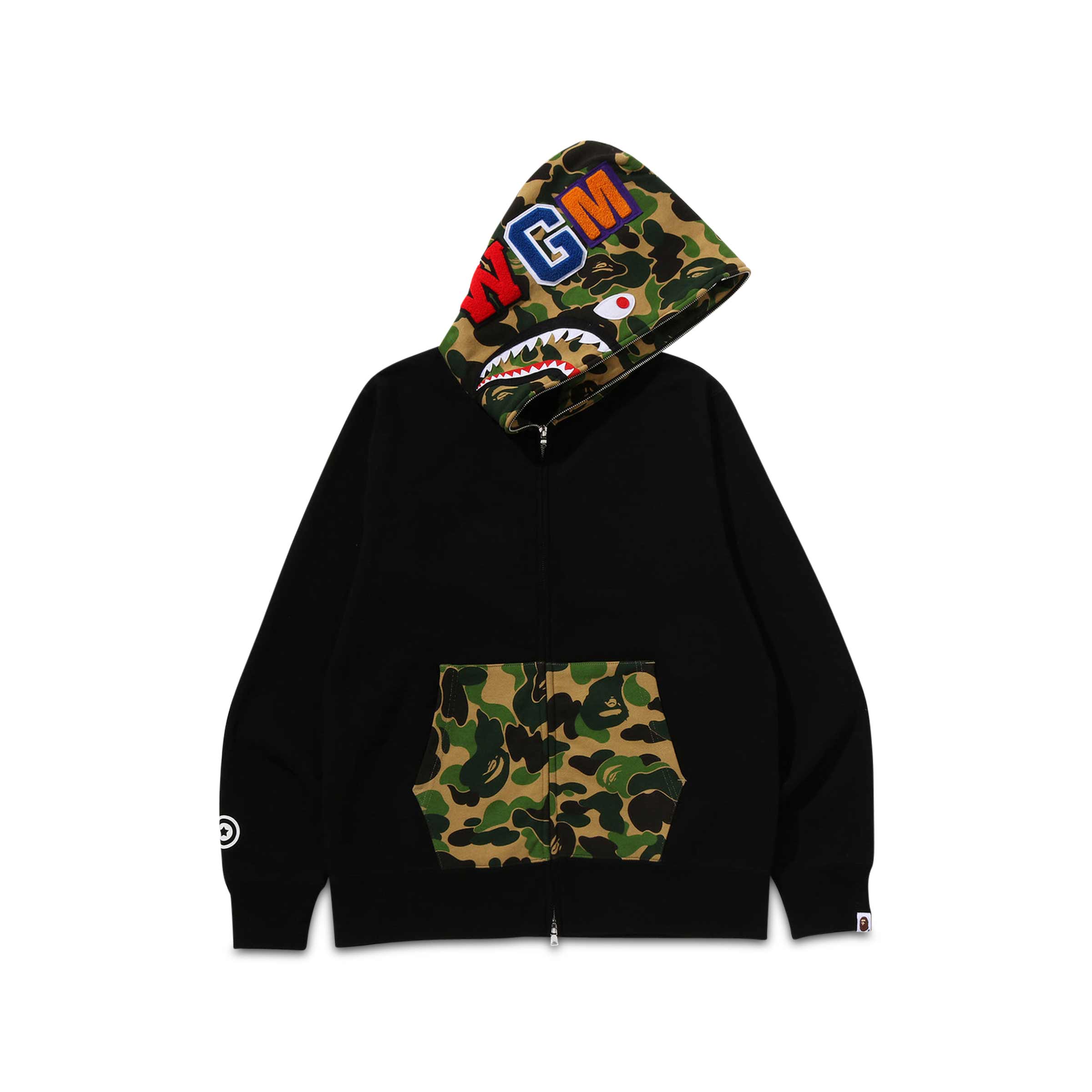 Abc Camo Shark Full Zip Hoodie Black | SUBTYPE