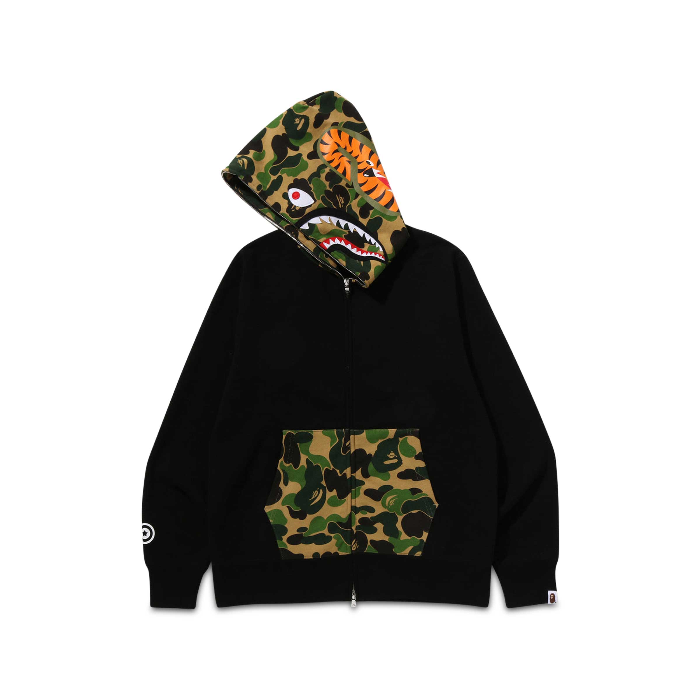 Abc Camo Shark Full Zip Hoodie Black | SUBTYPE