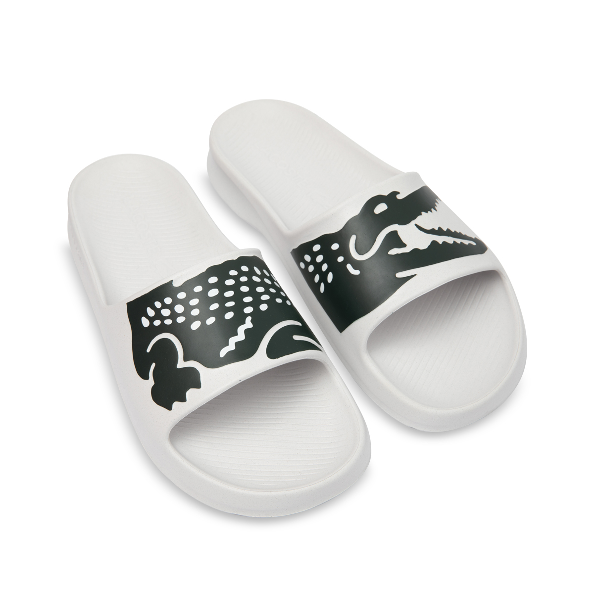 Lacoste x Ricky Regal Synthetic Crocodile Slides White/ Green Top
