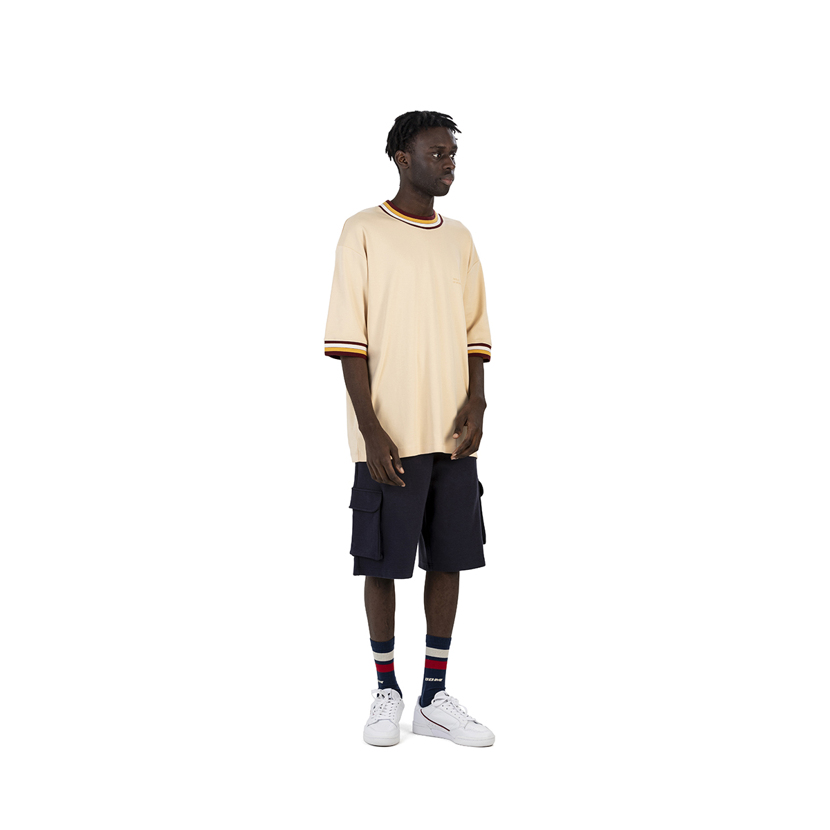 Drole De Monsieur Striped Collar T-Shirt