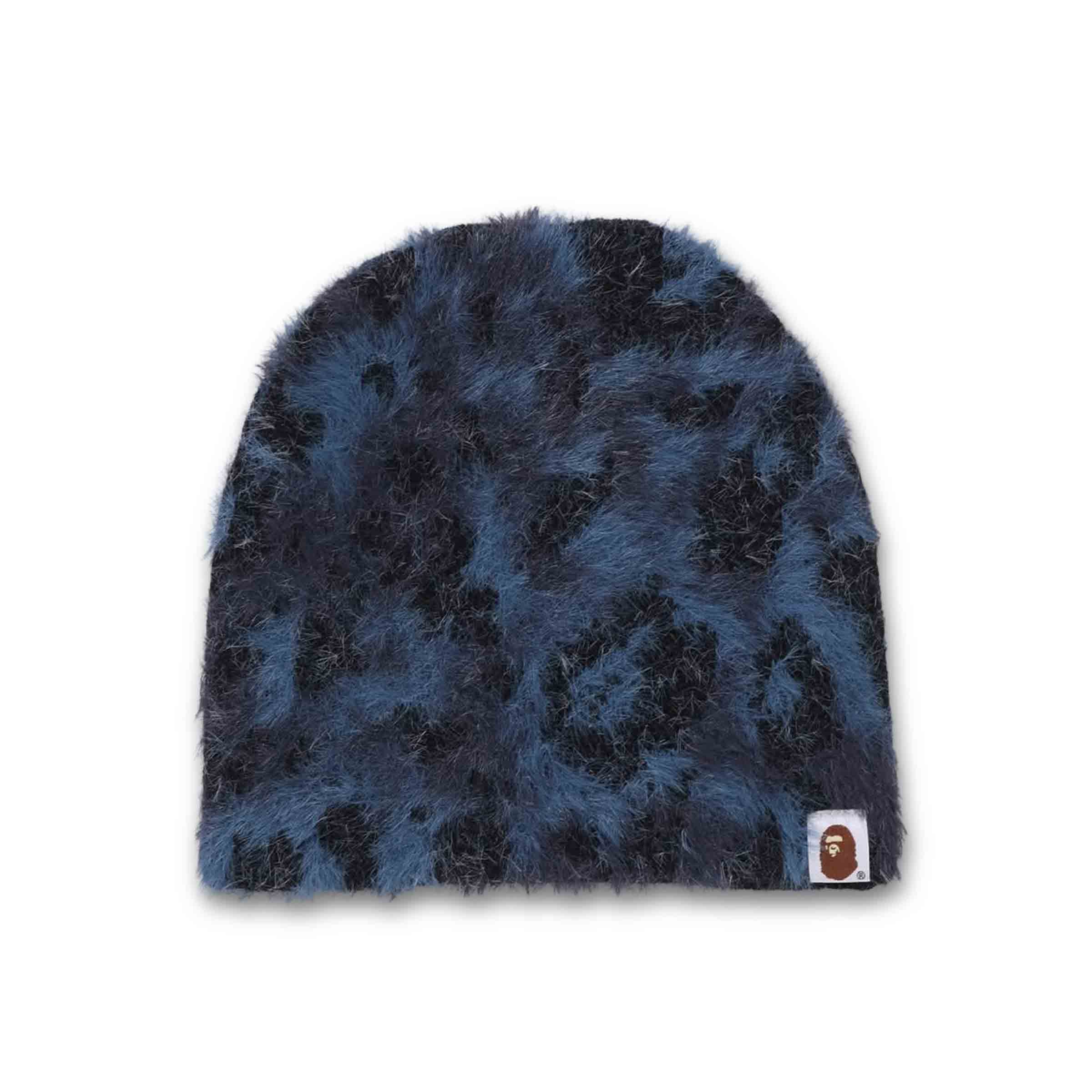 Wild Leopard Pattern Ape Face Knit Cap Navy | SUBTYPE
