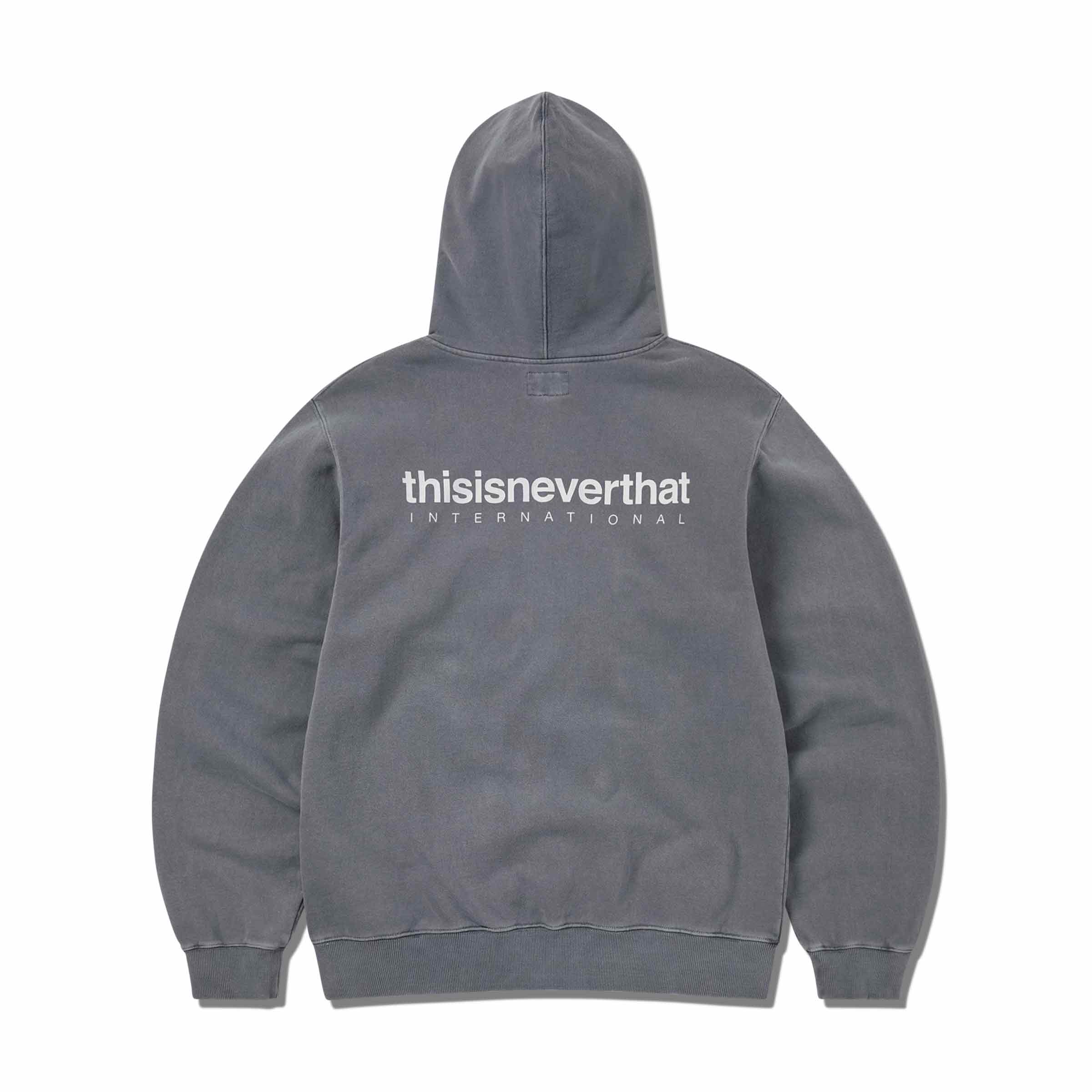 TTT LOGO zipup hoodie（ASH） INTL. Logo Zip Up Hoodie Ink | SUBTYPE