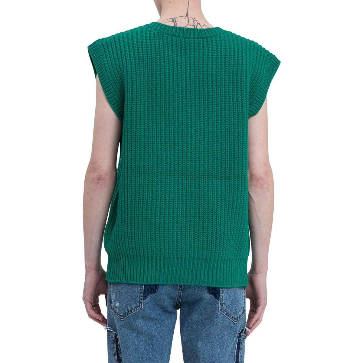 WE11DONE Multi-Logo Square Knit Vest 