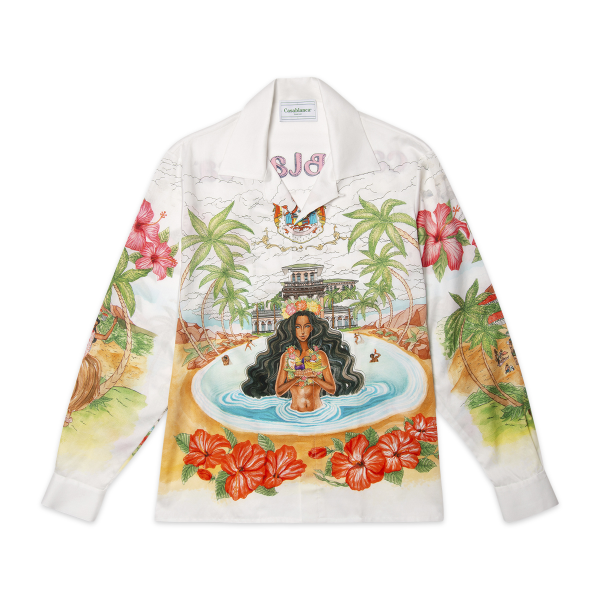 Casablanca KAMEHAMEHA PRINTED SILK SHIRT
