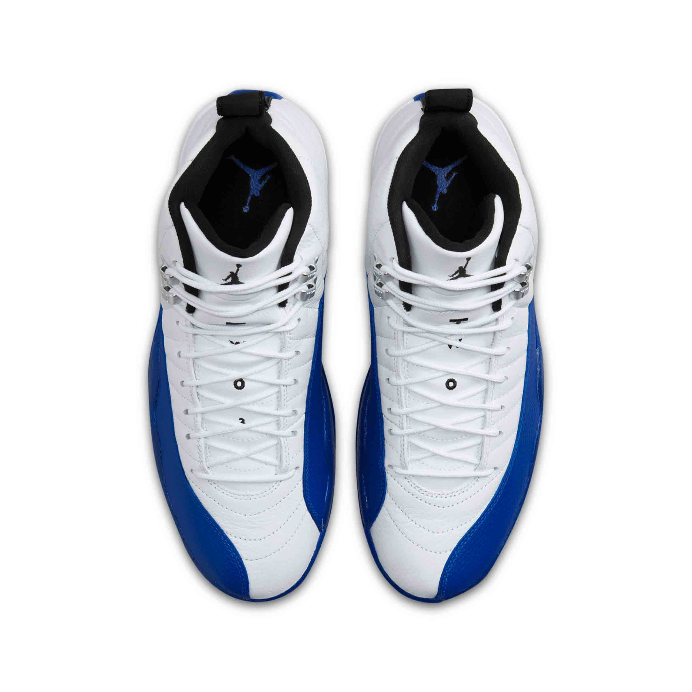 White Air Jordan 12 Black Game Royal White And Game Royal 12 On