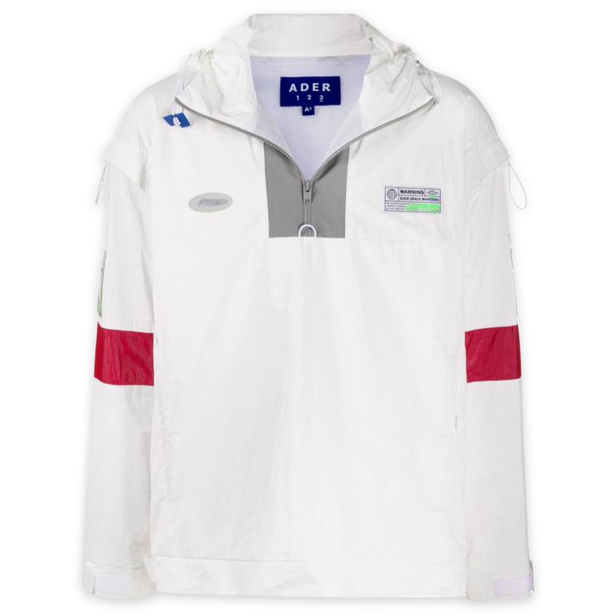 ADER Error Side Opening Anorak Jumper White Front