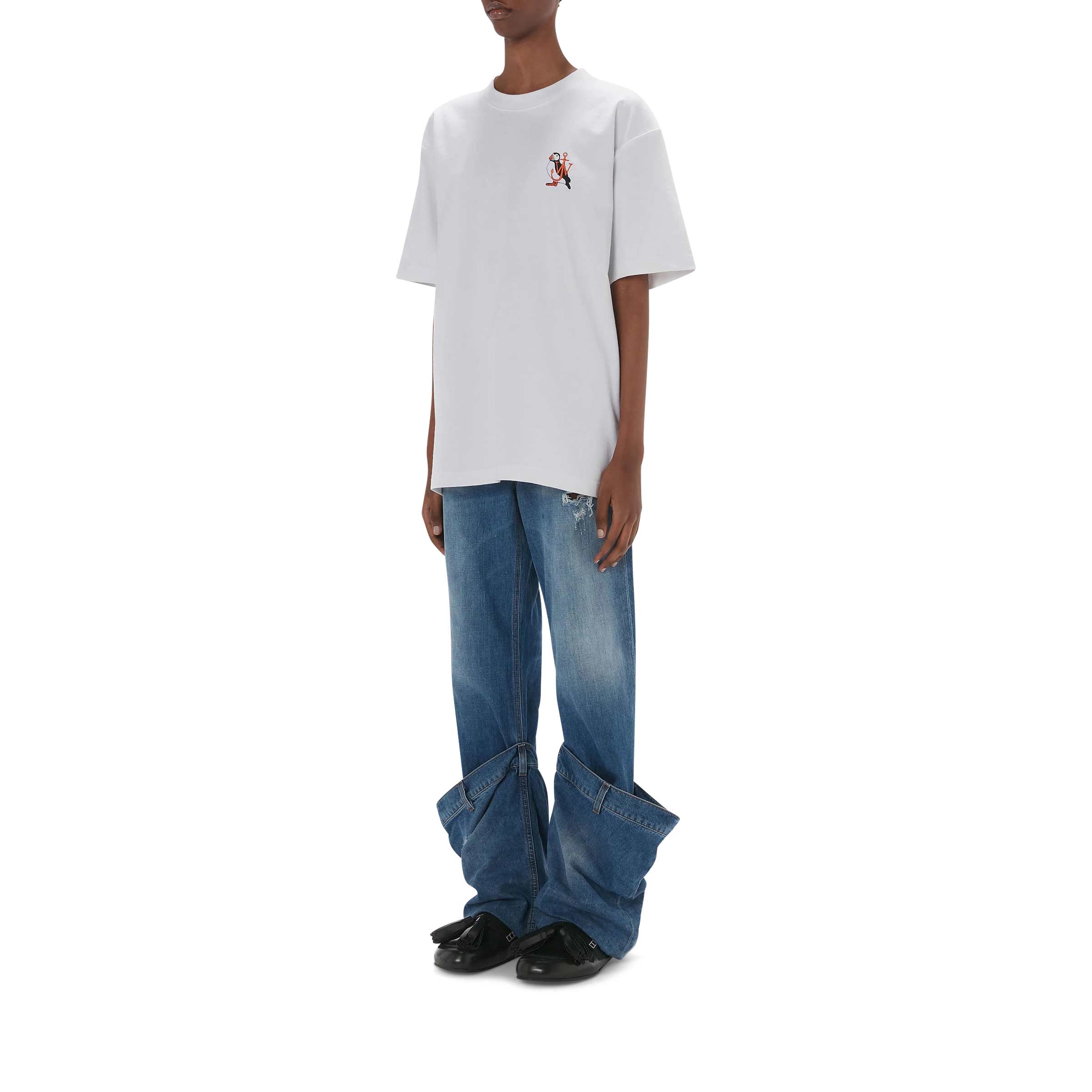 ★J W ANDERSON★ Puffin embroidery short sleeve t-shirt whit JW Anderson Puffin Embroidery T-Shirt | Liberty