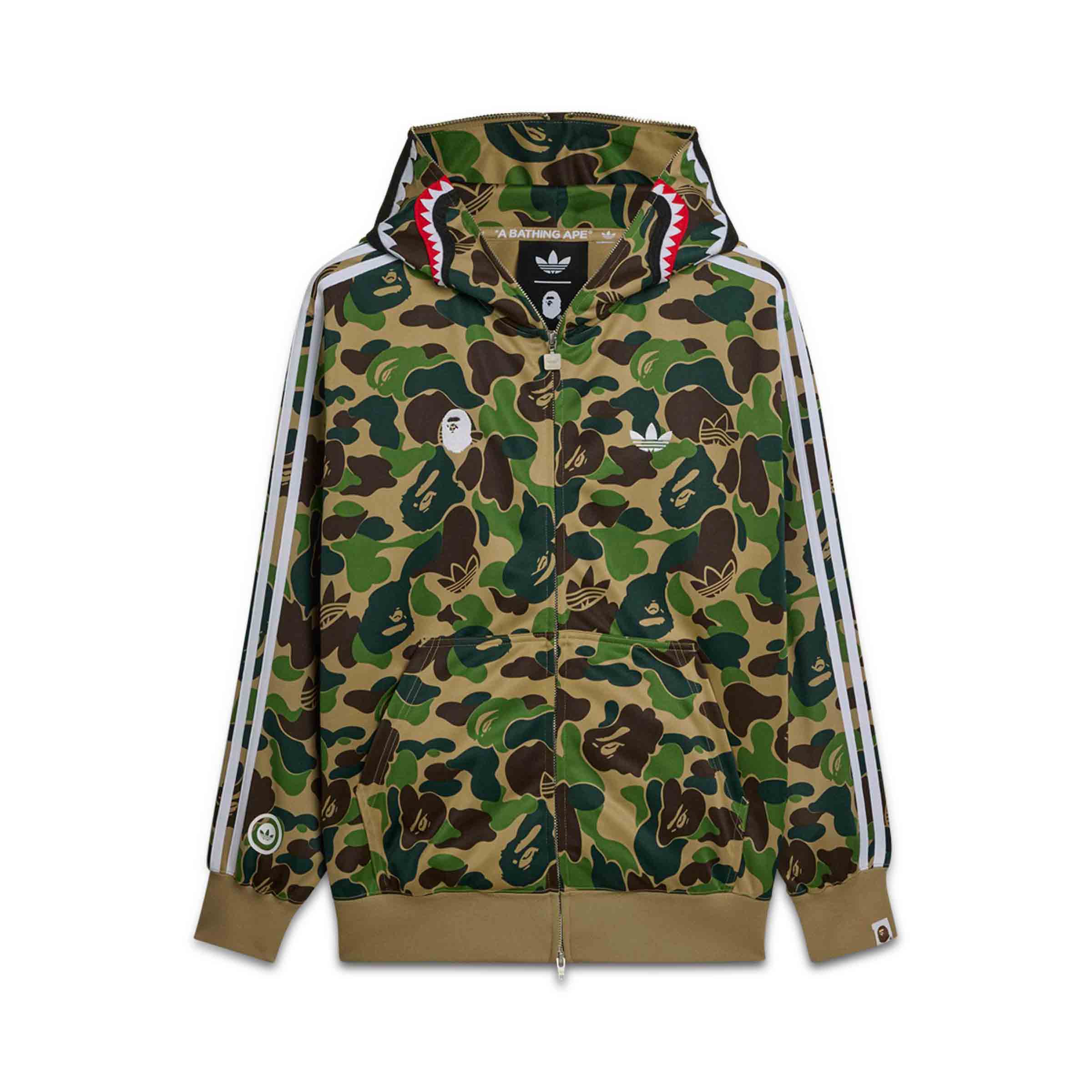【ひろ】adidas×bape shark track hoodie M ADIDAS x BAPE Shark Track Hoodie