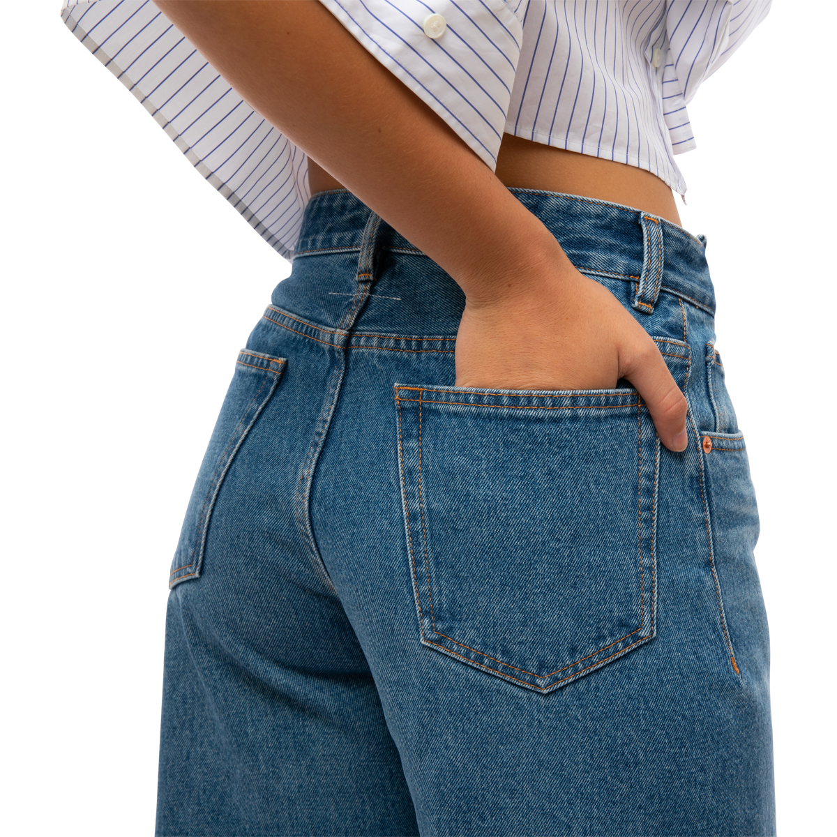 MM6 Maison Margiela 14 Oz Pintuck Flared Jeans