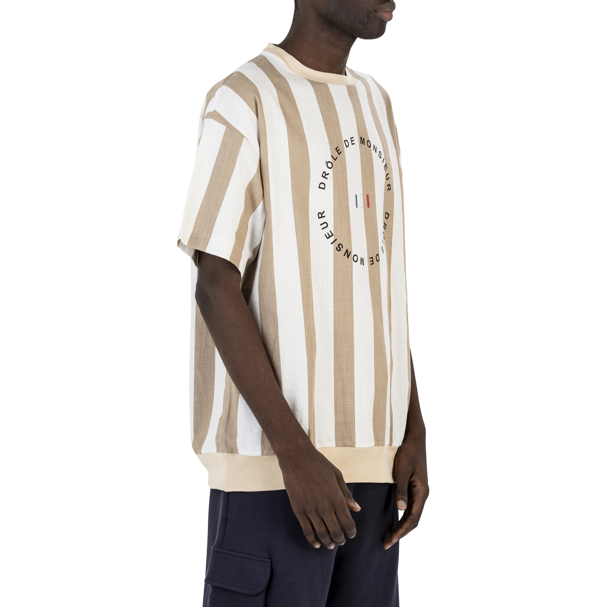 Drôle De Monsieur Stripy Woven T-Shirt