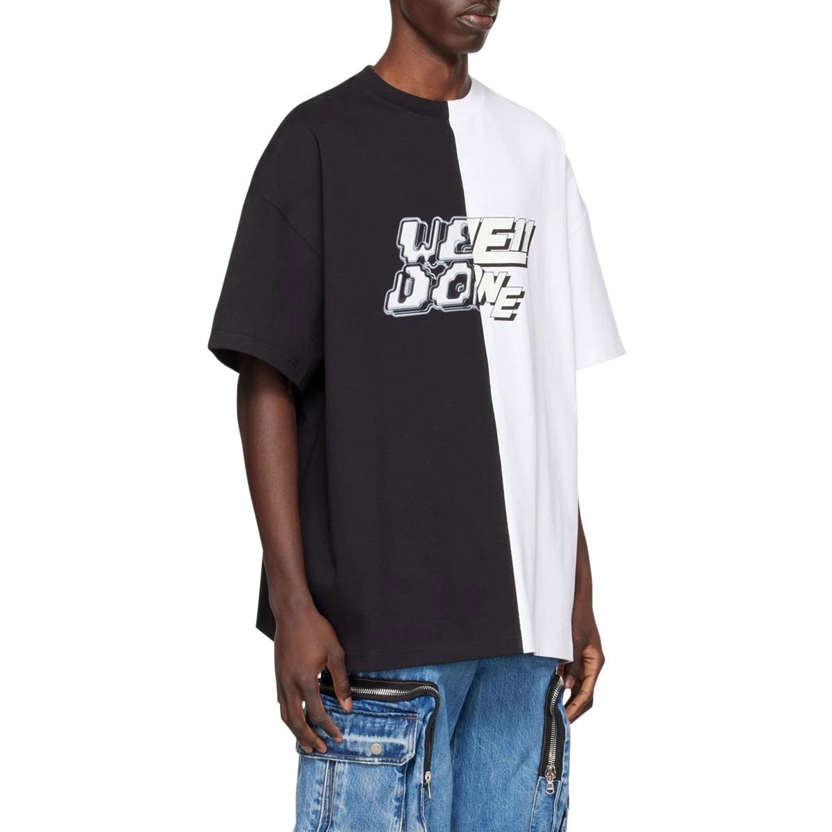 Half & Half TShirt Black/White SUBTYPE