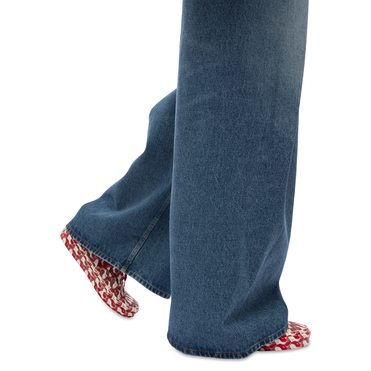 MM6 Maison Margiela 14 Oz Pintuck Flared Jeans