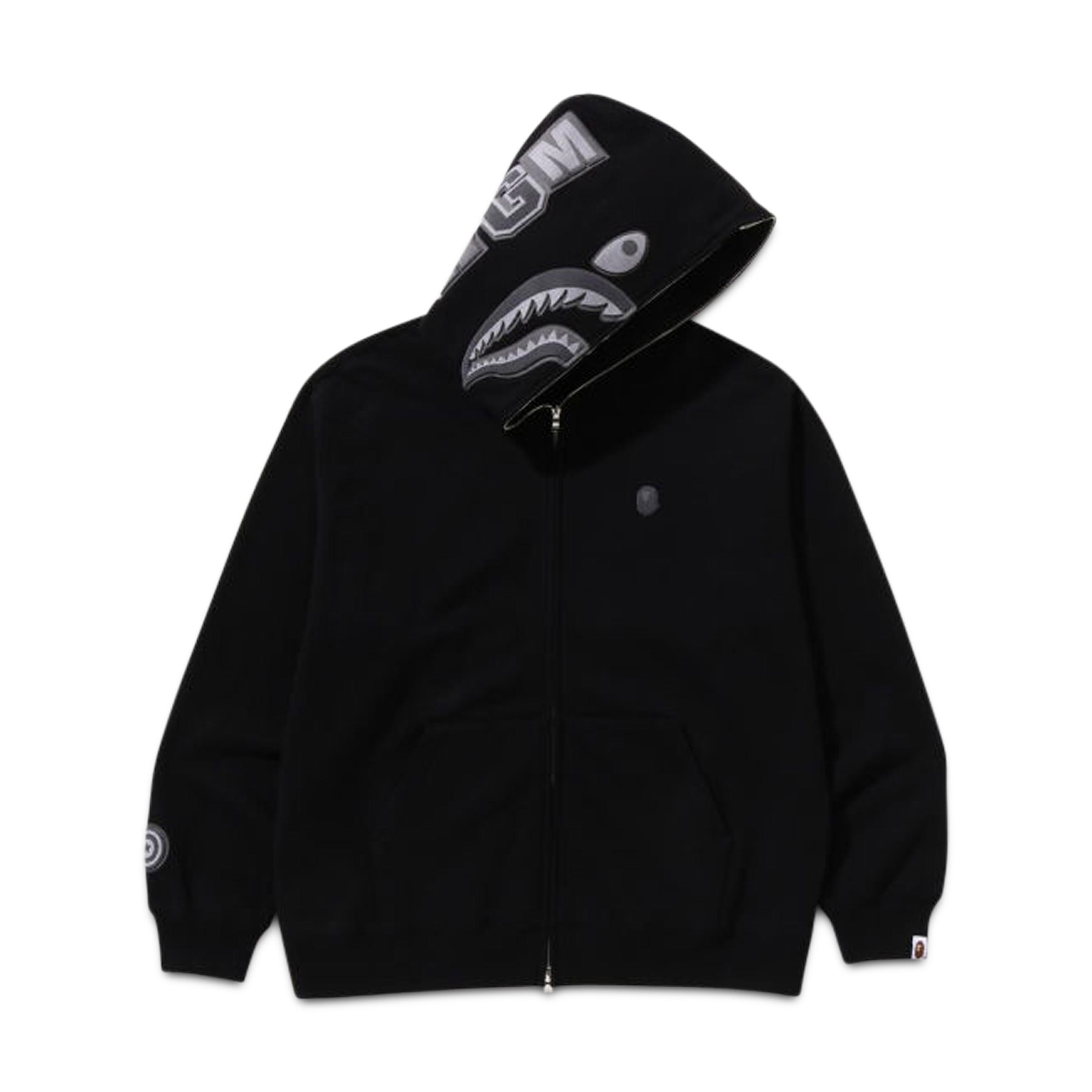 Ape Head One Point Shark Zip Hoodie BLACK | SUBTYPE