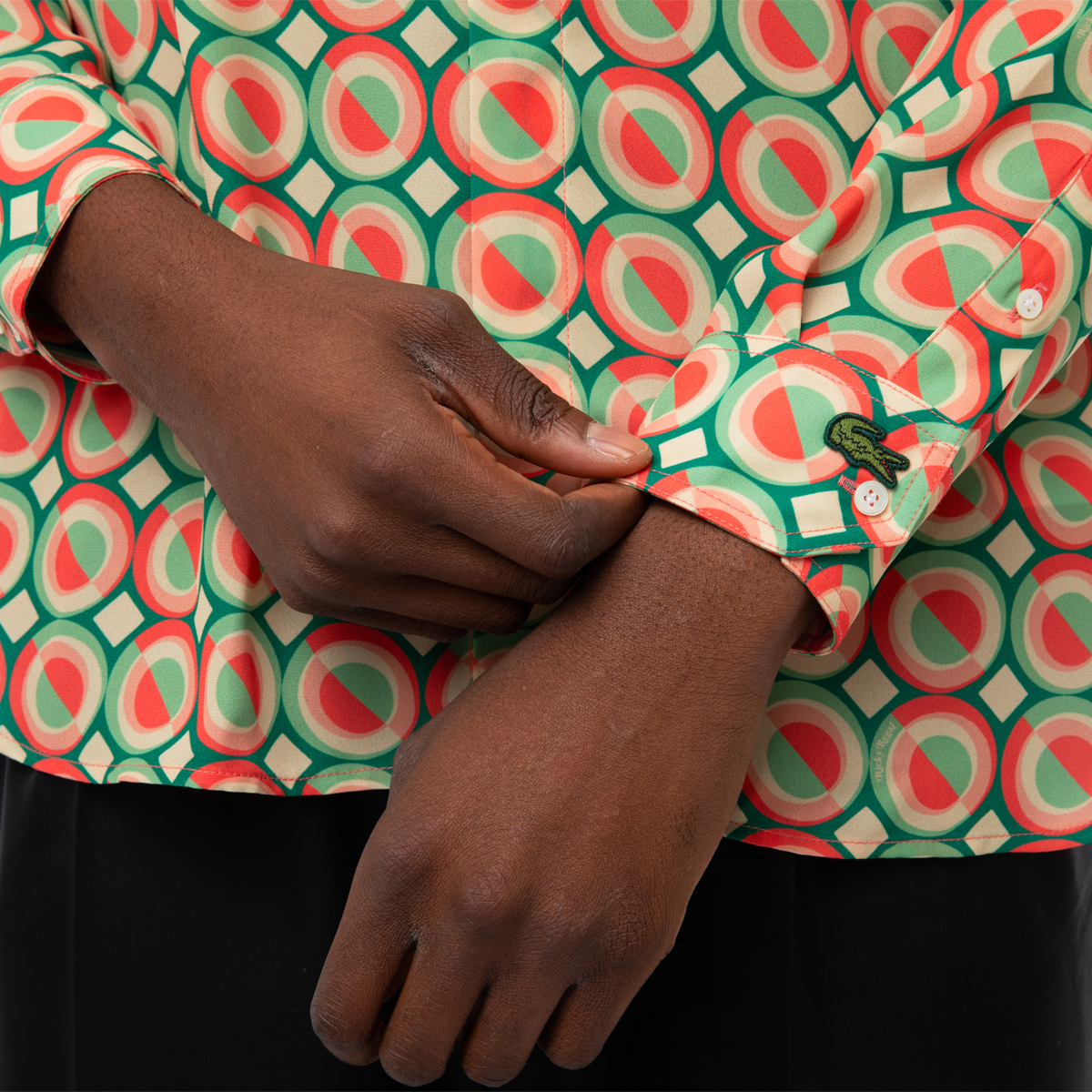 Lacoste x Ricky Regal Relaxed Fit Flowy Print Shirt Multi Detail