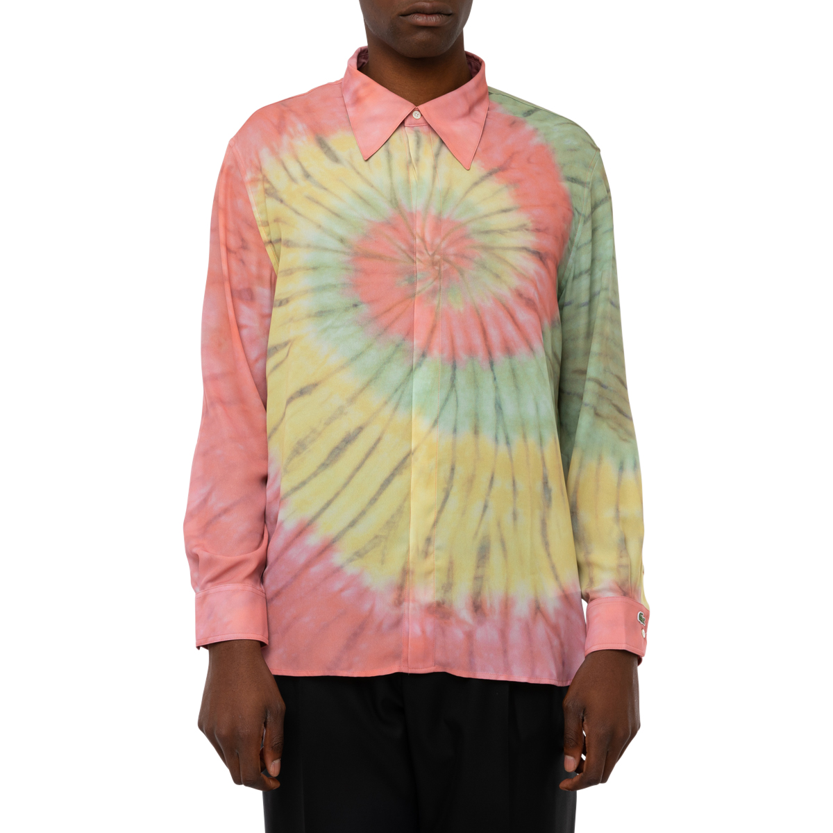Lacoste x Ricky Regal Relaxed Fit Flowy Tie-Dye Shirt Multi Front