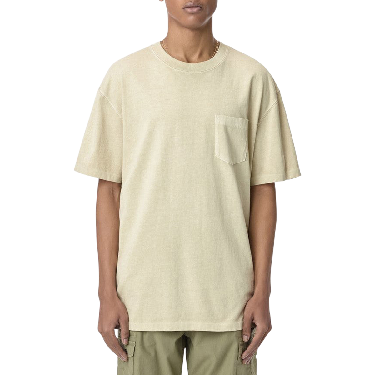 John Elliot Loose Stitch Tee Washed Dune Front