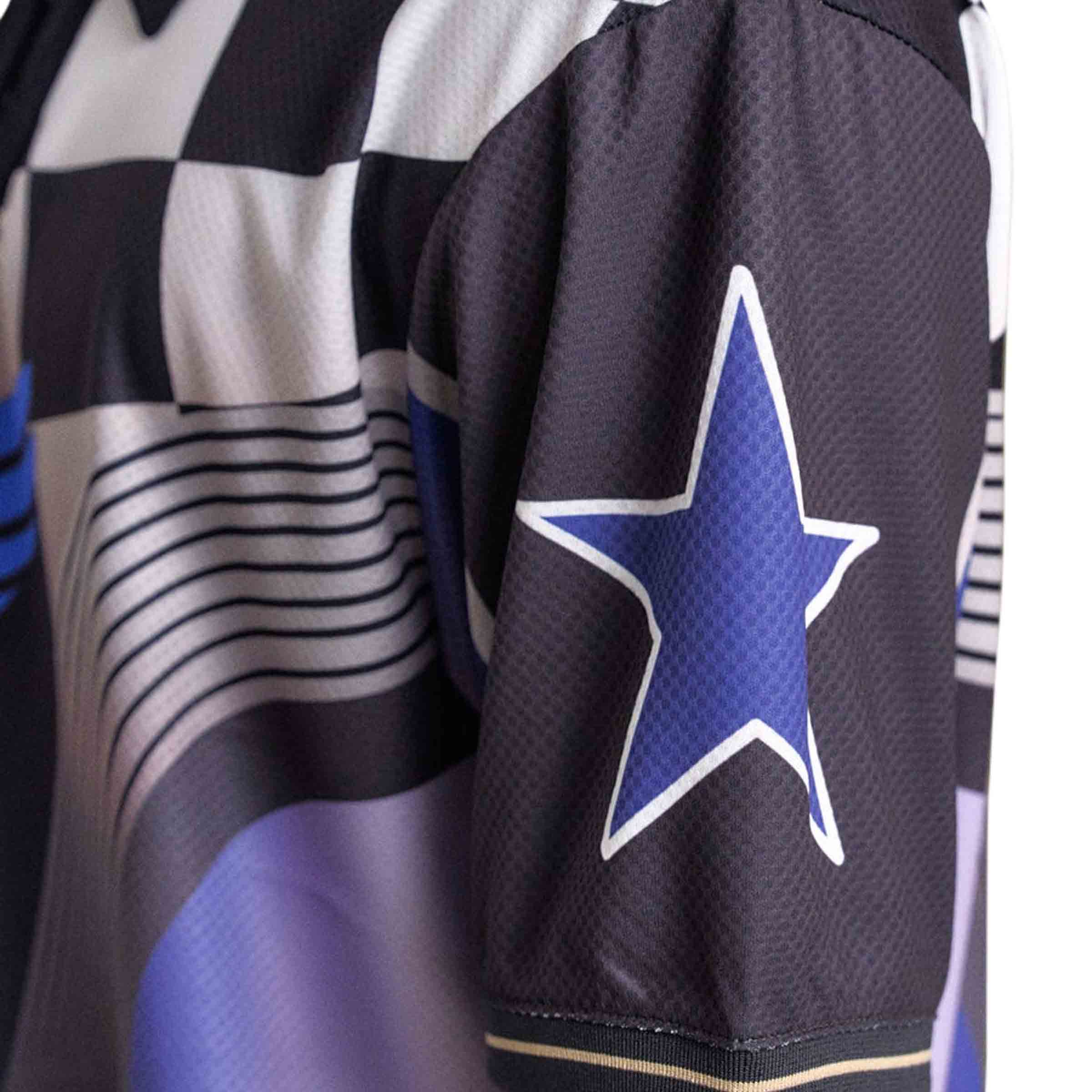 Checkerboard Racing T-Shirt Blue/Black | SUBTYPE