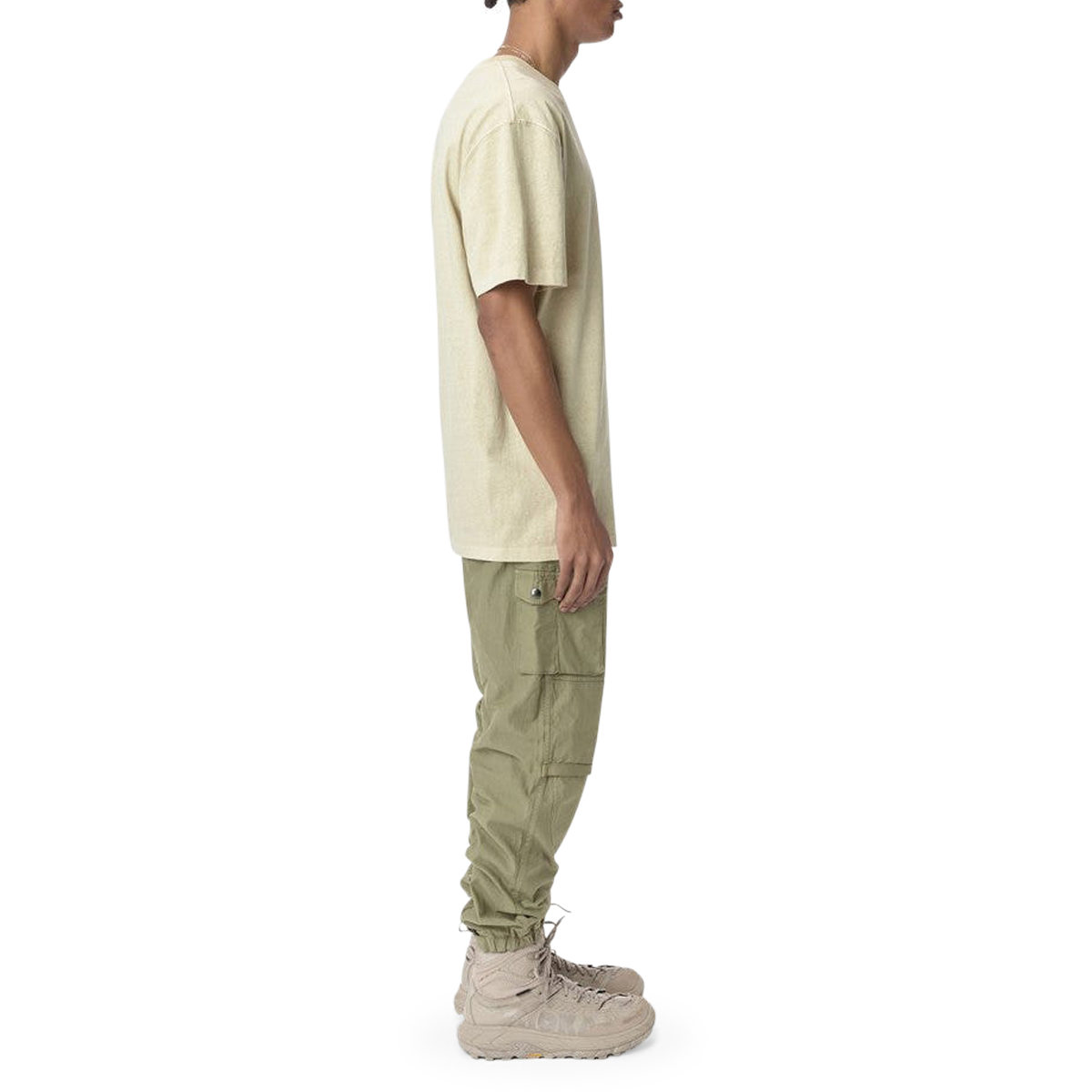 John Elliot Loose Stitch Tee Washed Dune Front Side Full Body