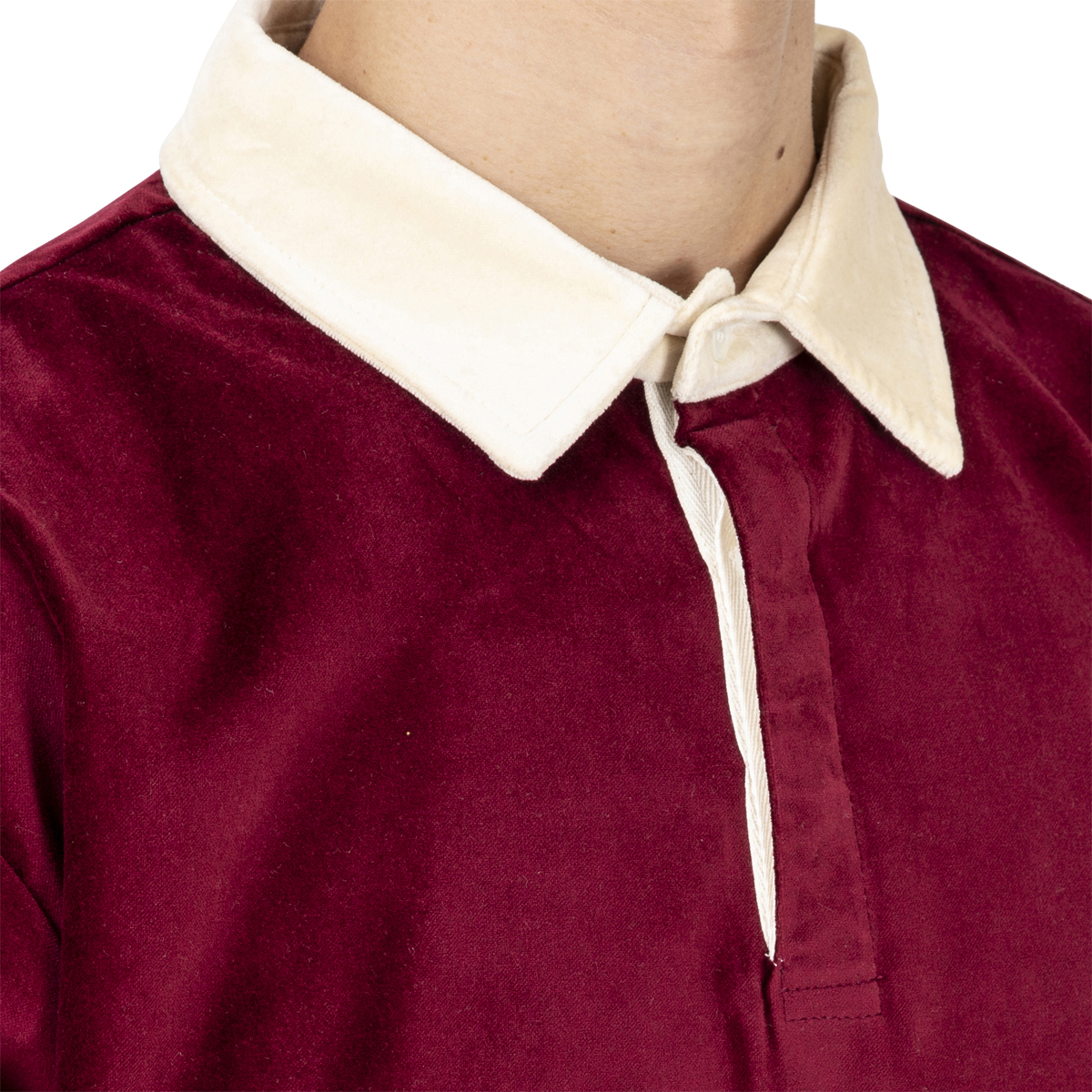Drôle De Monsieur Velvet Paneled Poloshirt