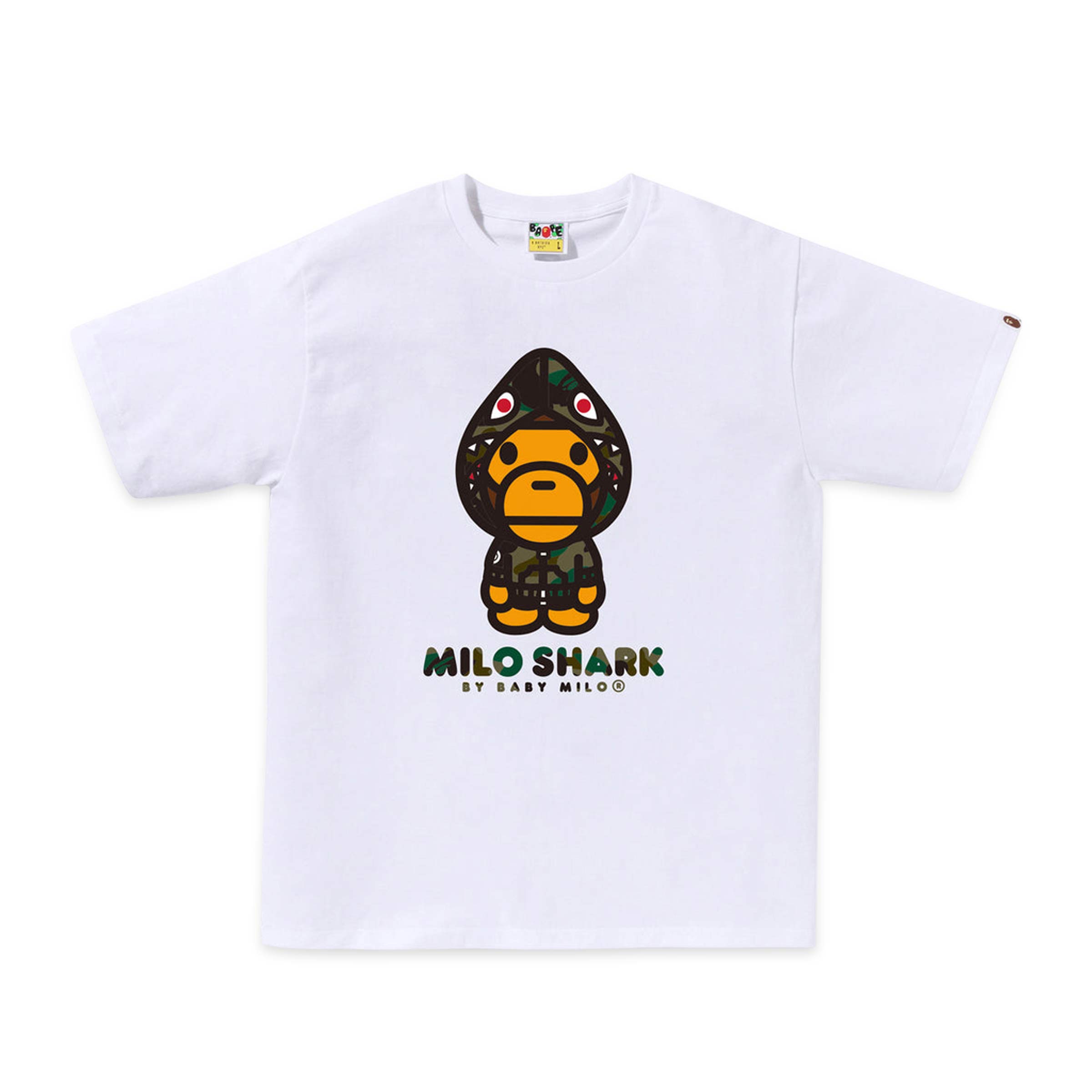 1st Camo Milo Shark Fzh Tee White X Green SUBTYPE
