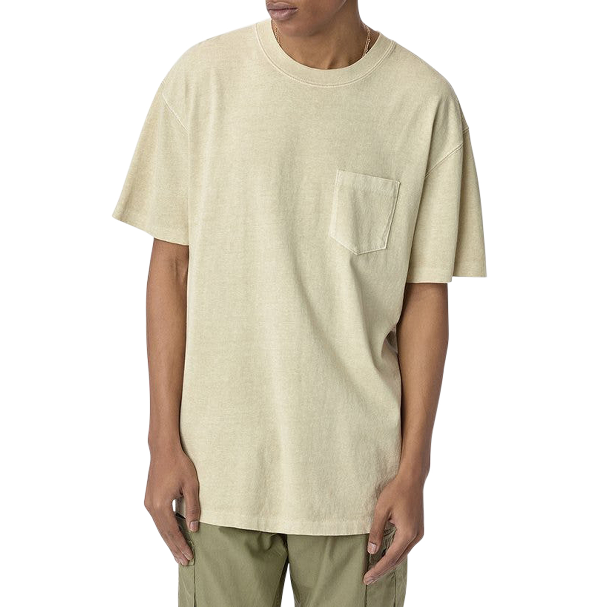 John Elliot Loose Stitch Tee Washed Dune Crop
