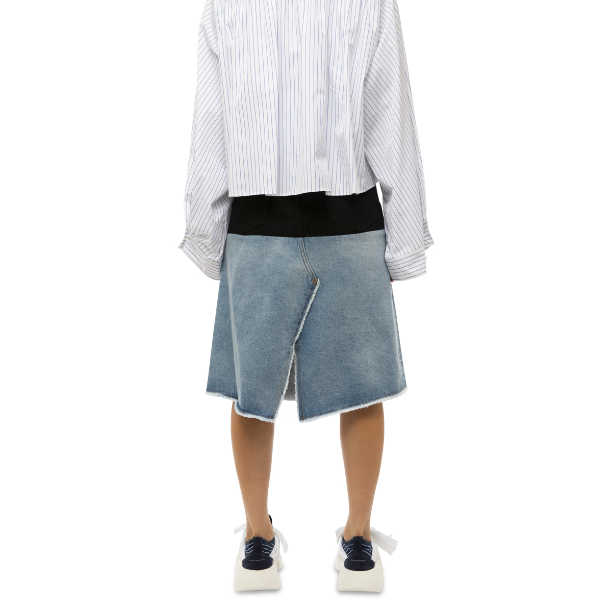 MM6 Maison Margiela 14 Oz Indigo Spliced Denim Skirt