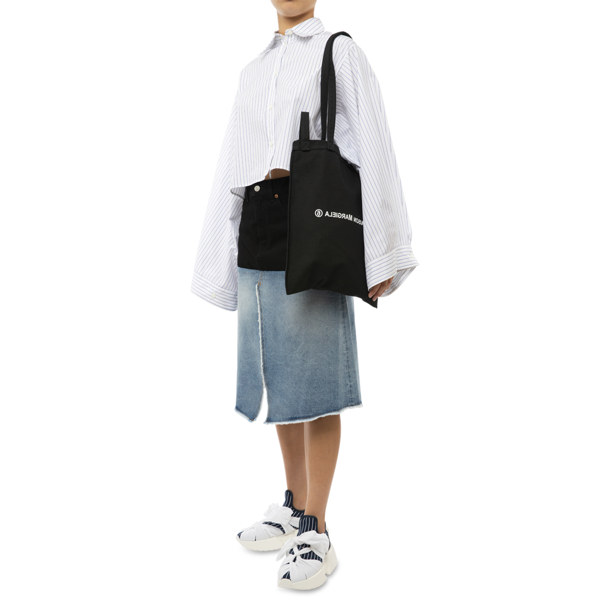 MM6 Maison Margiela 14 Oz Indigo Spliced Denim Skirt