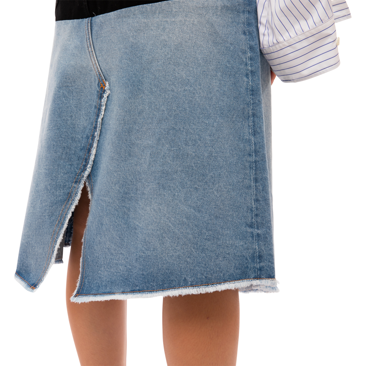 MM6 Maison Margiela 14 Oz Indigo Spliced Denim Skirt
