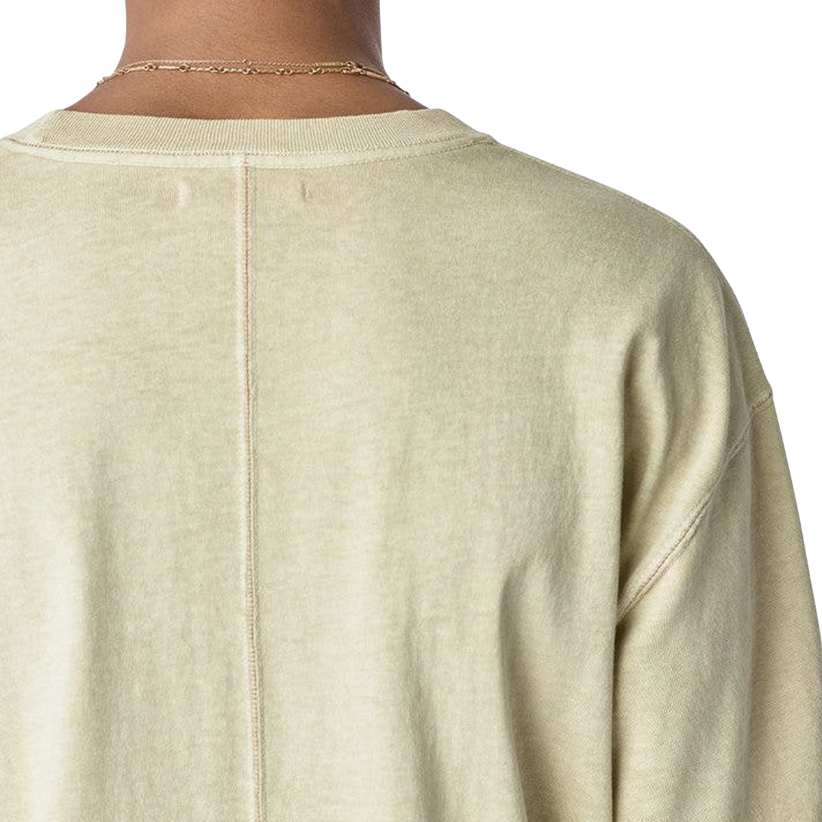 John Elliot Loose Stitch Tee Washed Dune Back Detail