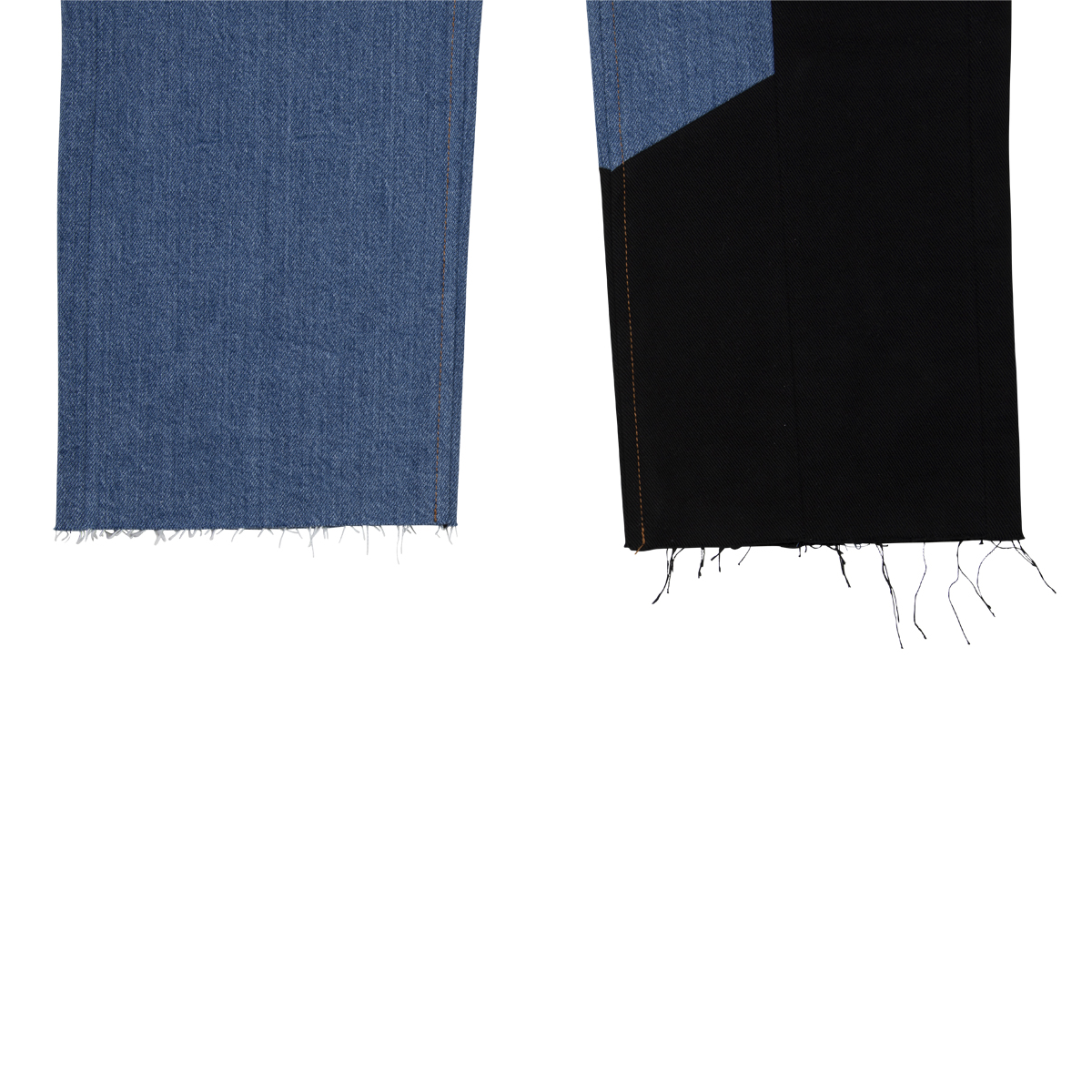 Jacob Kane Paneled Blue Logo Jean