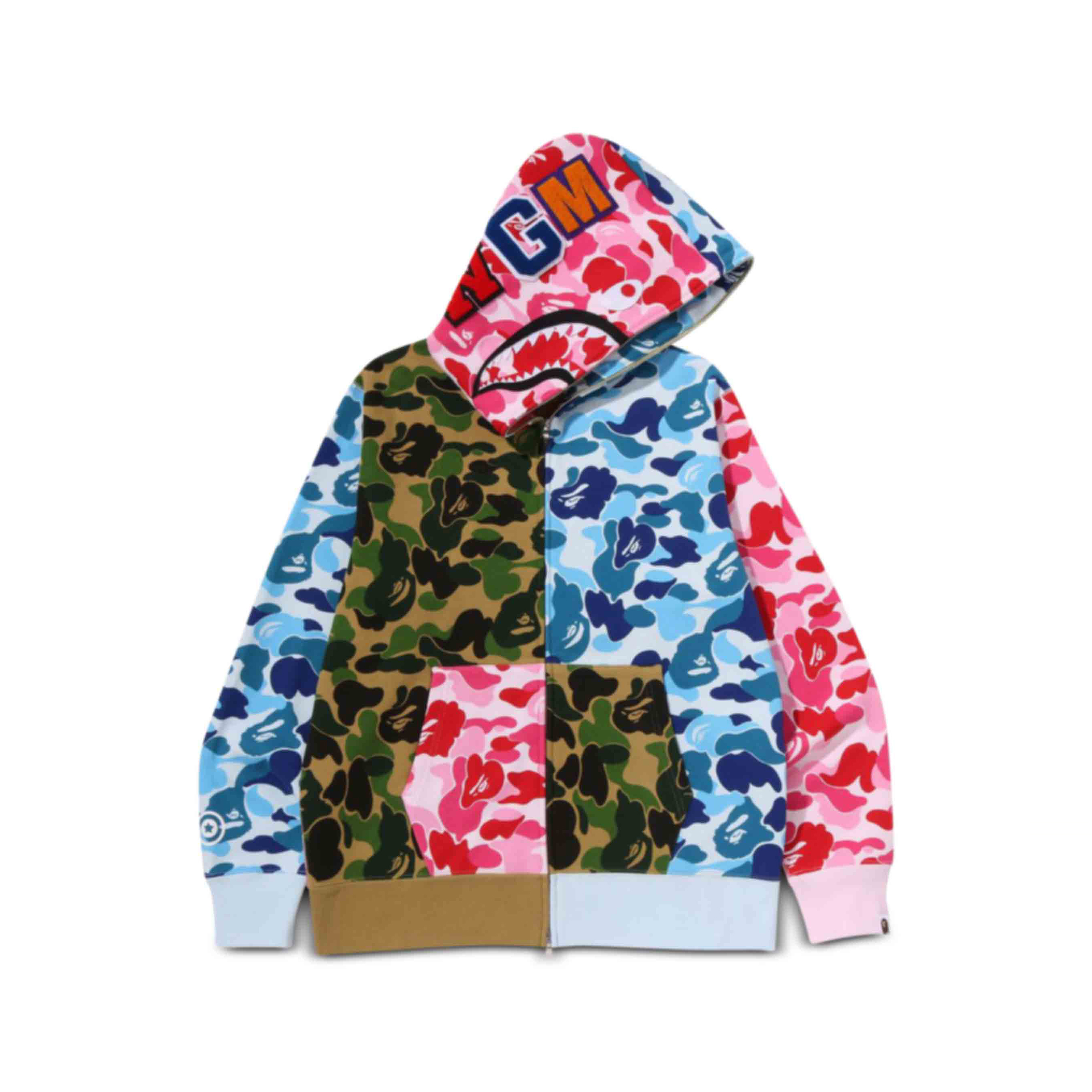 Abc Camo Crazy Shark Full Zip Hoodie Multi | SUBTYPE