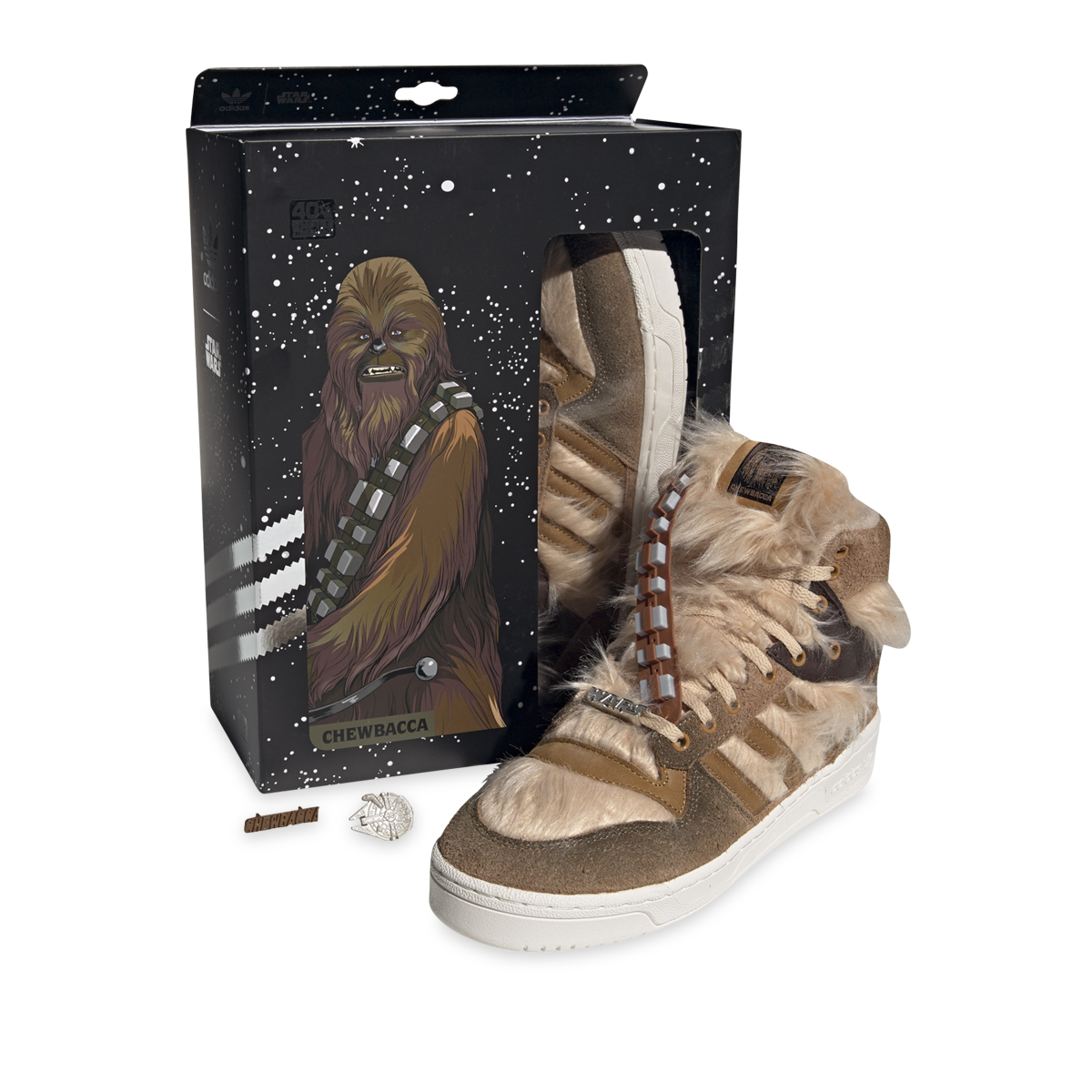 adidas Rivalry Hi Star Wars 'Chewbaca' Raw Desert/Mesa/Chalk White Back Box