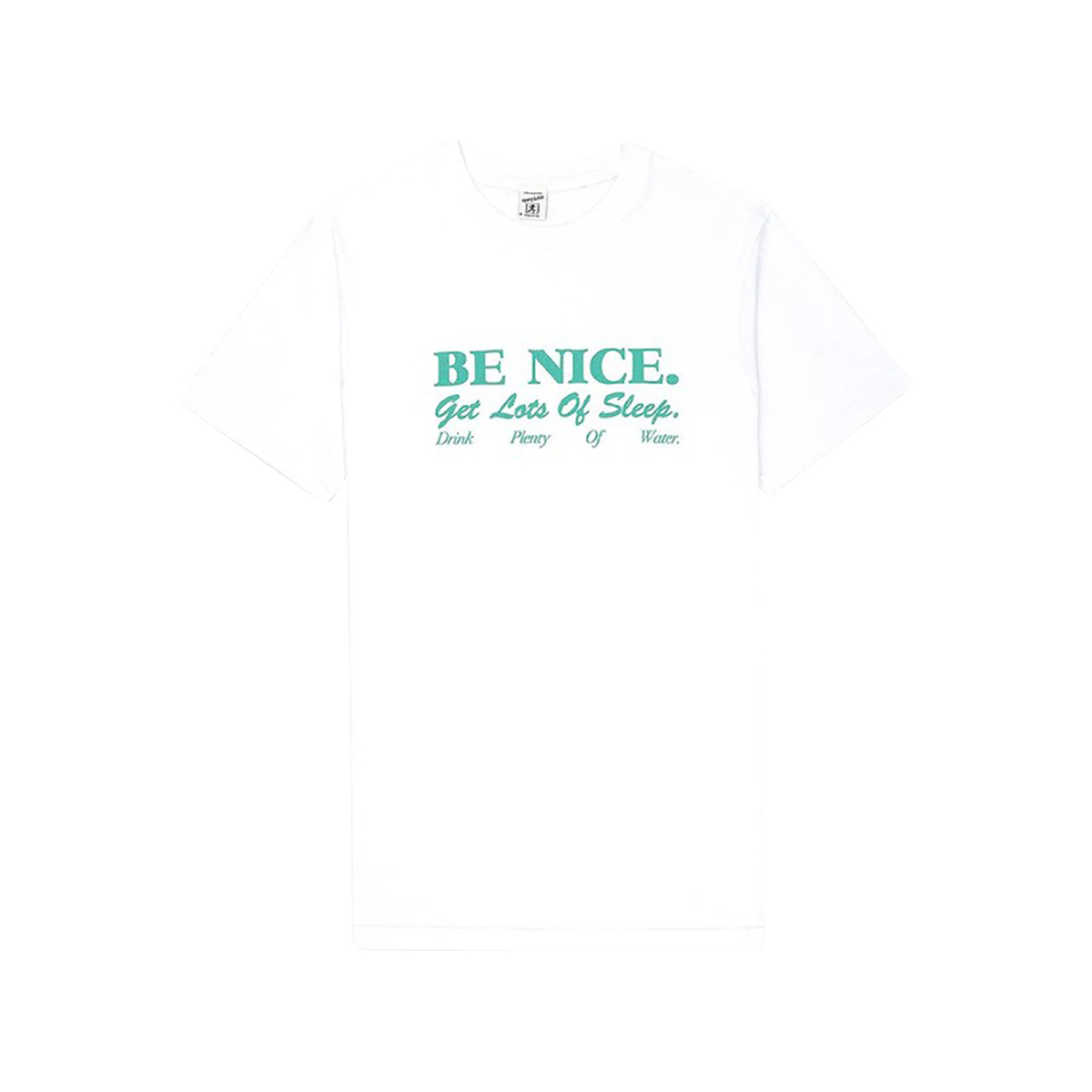 Be Nice TShirt White/Teal SUBTYPE