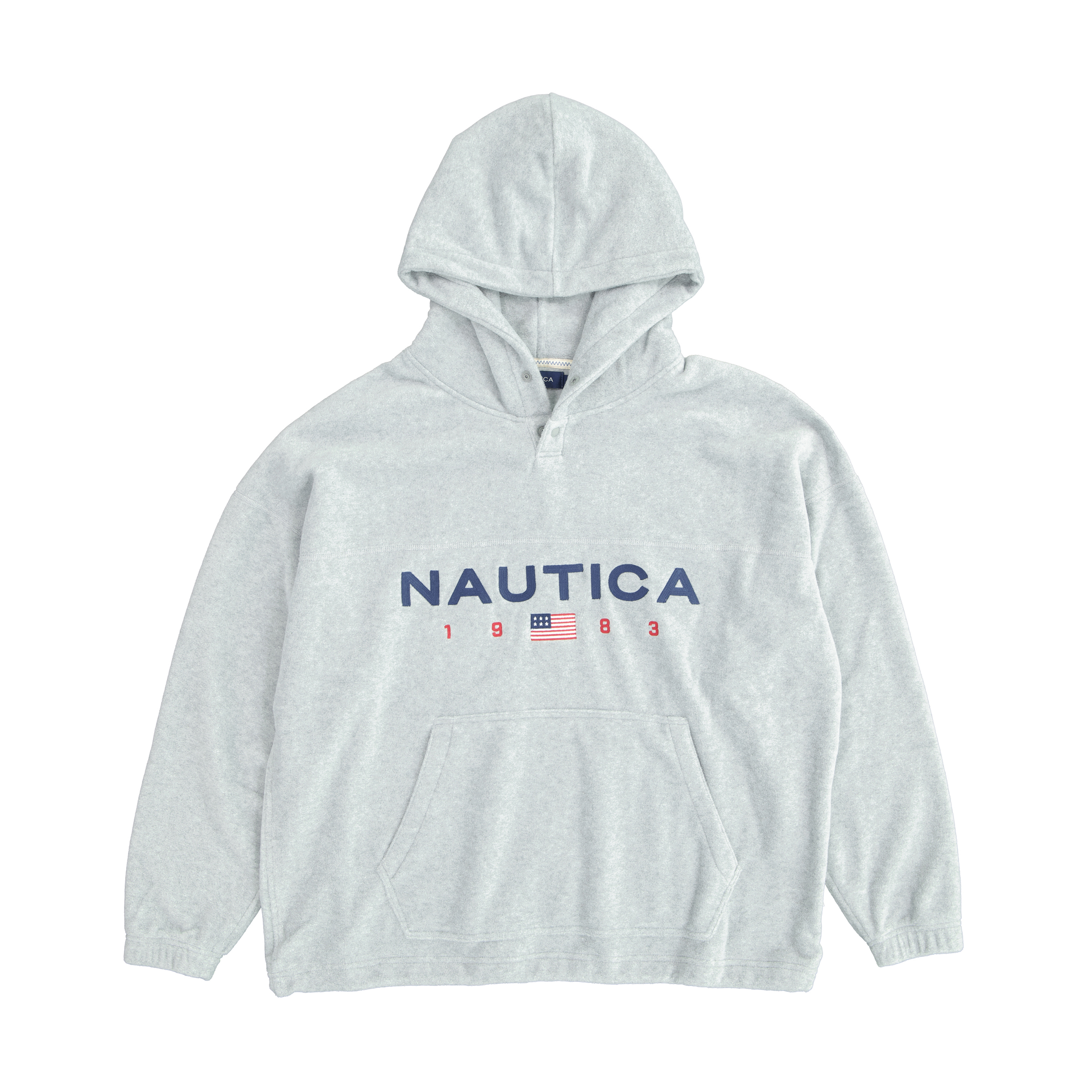 【NAUTICA】24fw 83FLAG POLAR HOODIE フリースフーディ nanfl2043109_gry_1.jpg