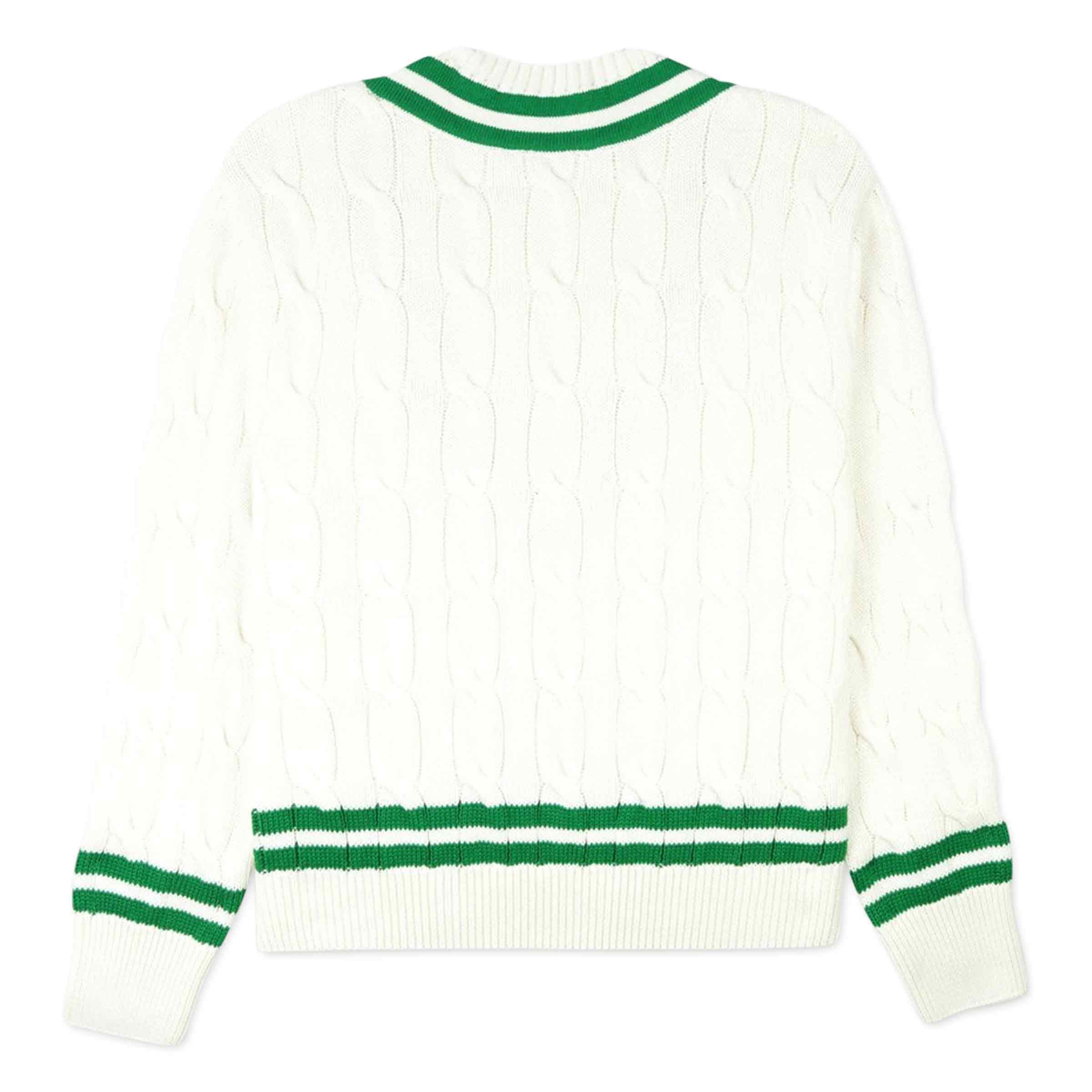 SRC Cableknit VNeck Sweater Cream SUBTYPE
