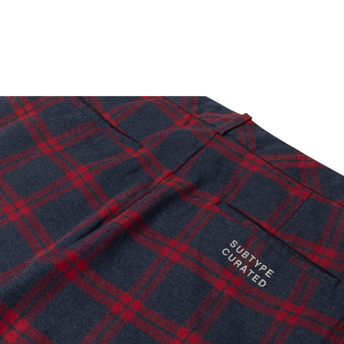 SUBTYPE CURATED Japanese Cotton Red Check Pants
