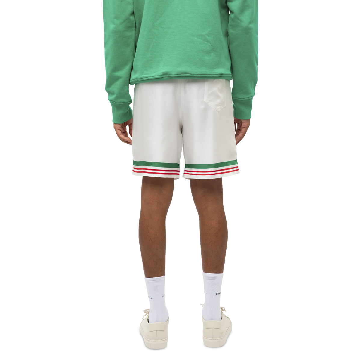 Casablanca Tennis Stripe Silk Short