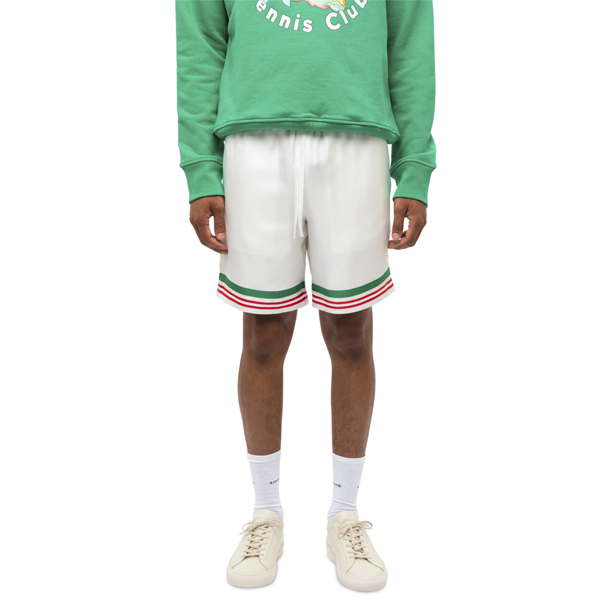Casablanca Tennis Stripe Silk Short