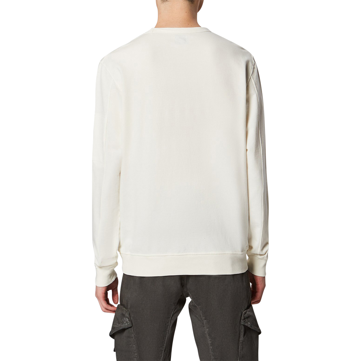 CP Company Garment Dyed Light Fleece Lens Crew Sweater
