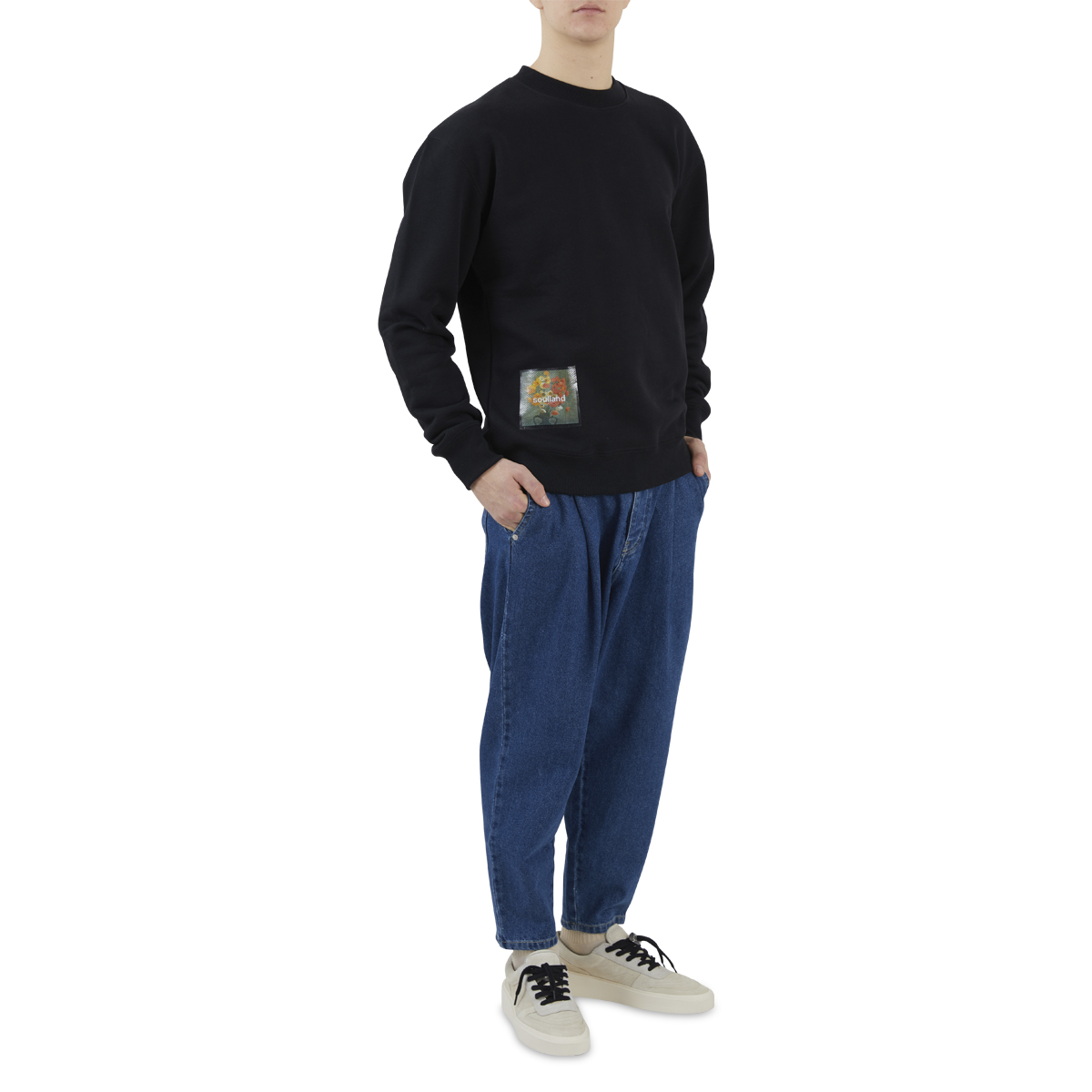 soulland Stilleben Square Sweatshirt Black Full Body