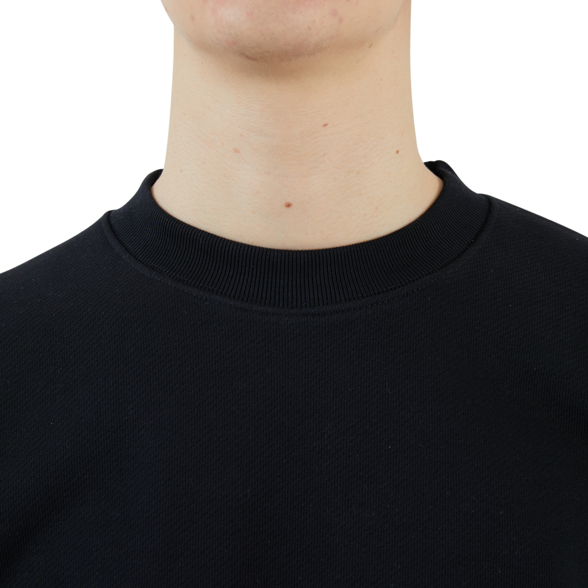 soulland Stilleben Square Sweatshirt Black Collar Detail