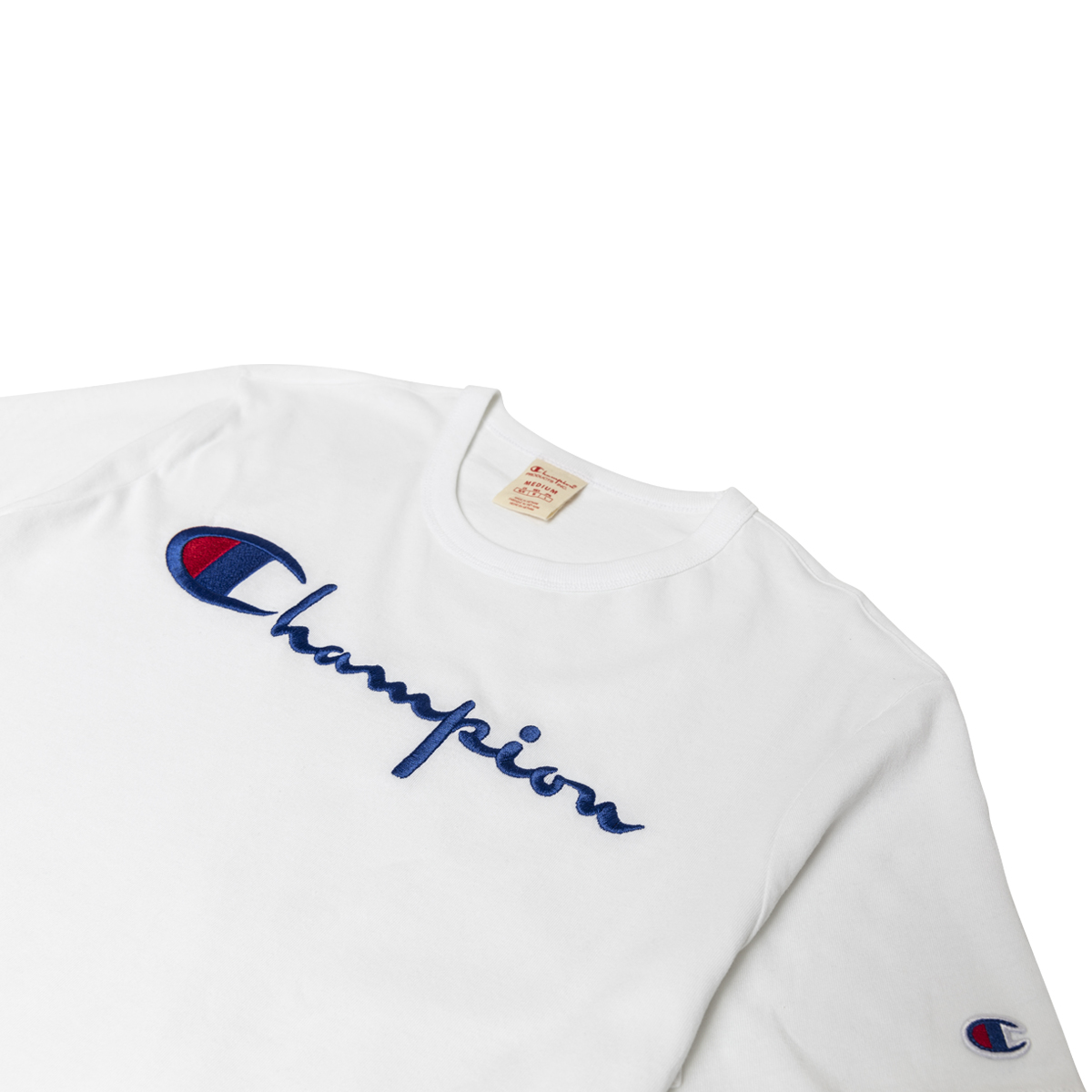 Champion EU Heritage Tee Script White