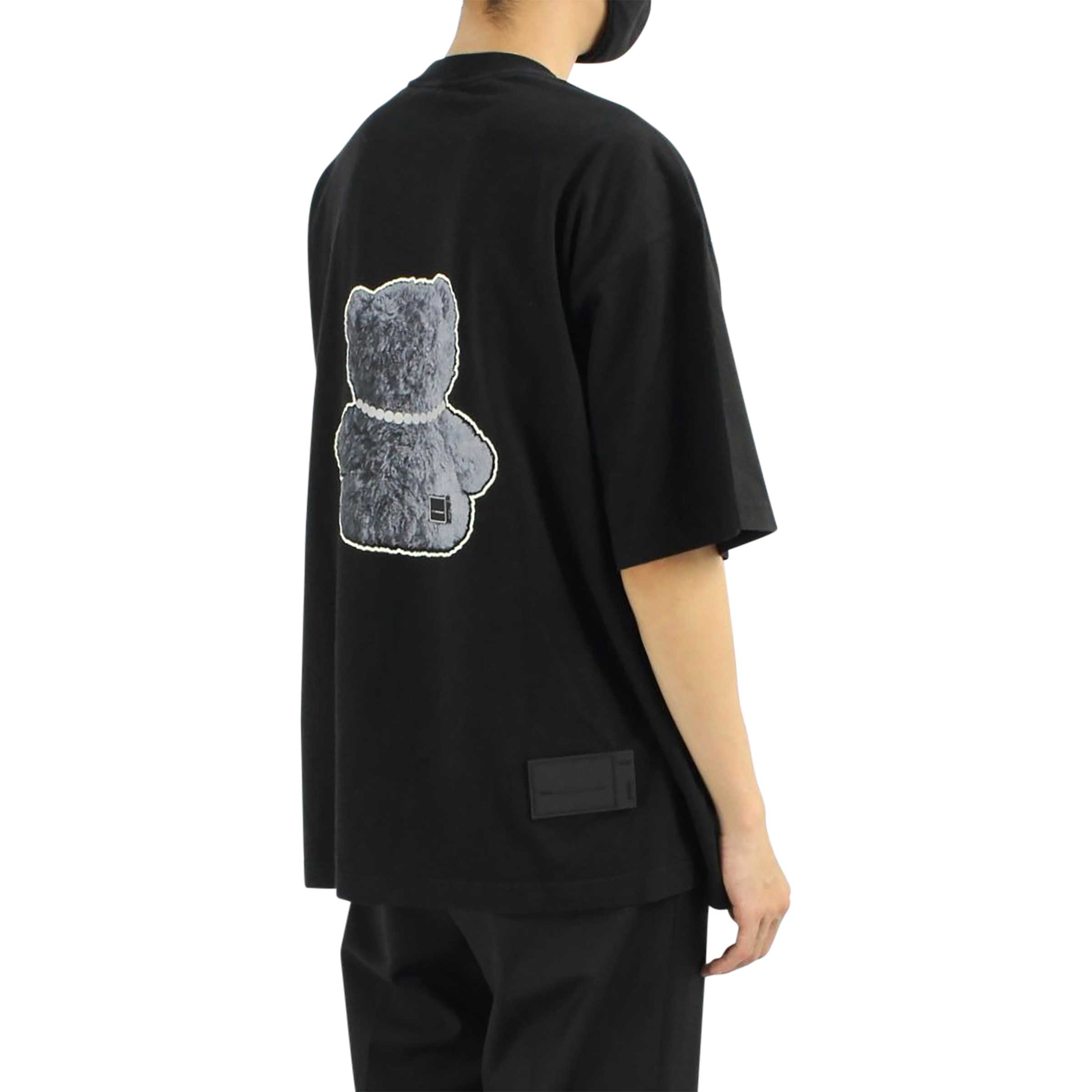 【関税込み】We11done ブラック Pearl Bear 長袖Tシャツ WE11DONE ブラック Pearl Bear 長袖Tシャツ
